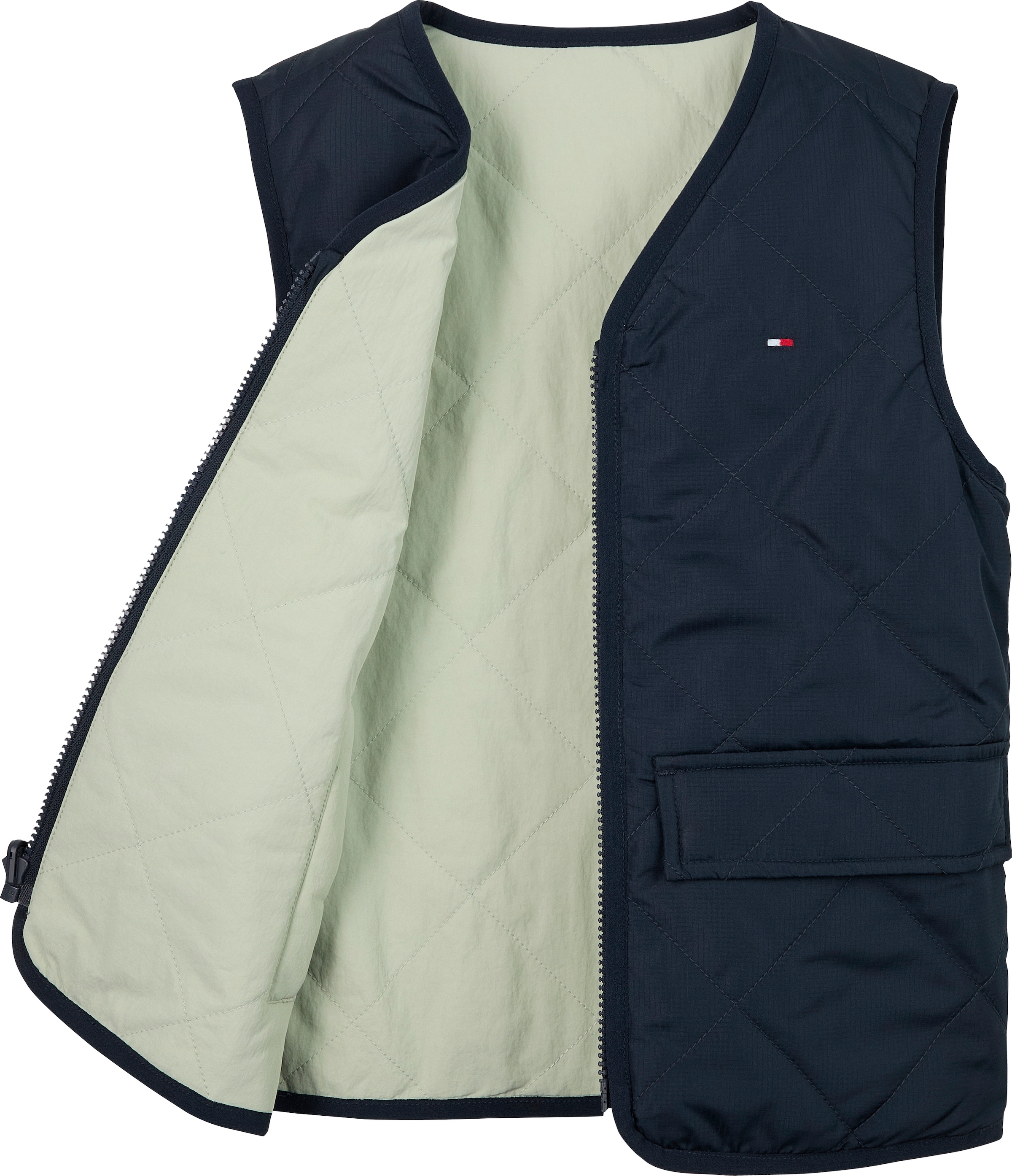 Tommy Hilfiger Wendeweste »REV MIX MEDIA QUILTED VEST«, für Kinder bis 16 Jahre, mit grossen Taschen