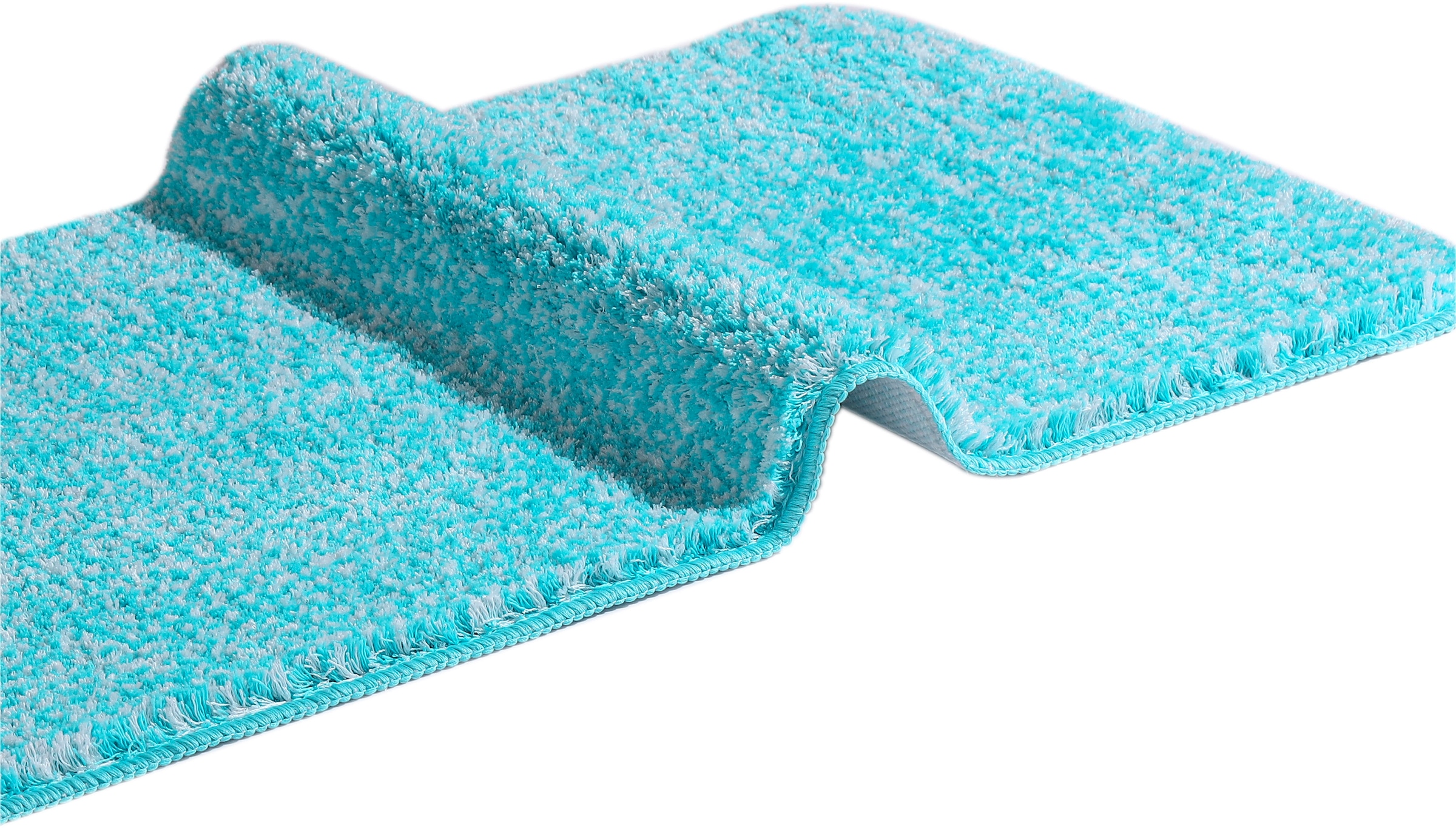 my home Badematte »Vanessa meliert, Badvorleger, Badezimmer Teppich, Duschvorleger« Höhe 20 mm rutschhemmend beschichtet strapazierfähig Badteppich, weiche Haptik, unifarben