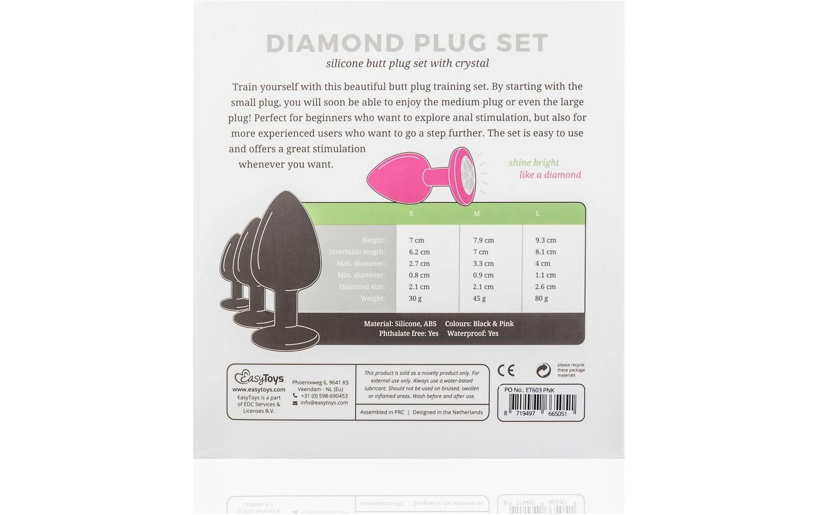   Analplug »Anal Plug aus Silikon mit Diamant Pink« ()