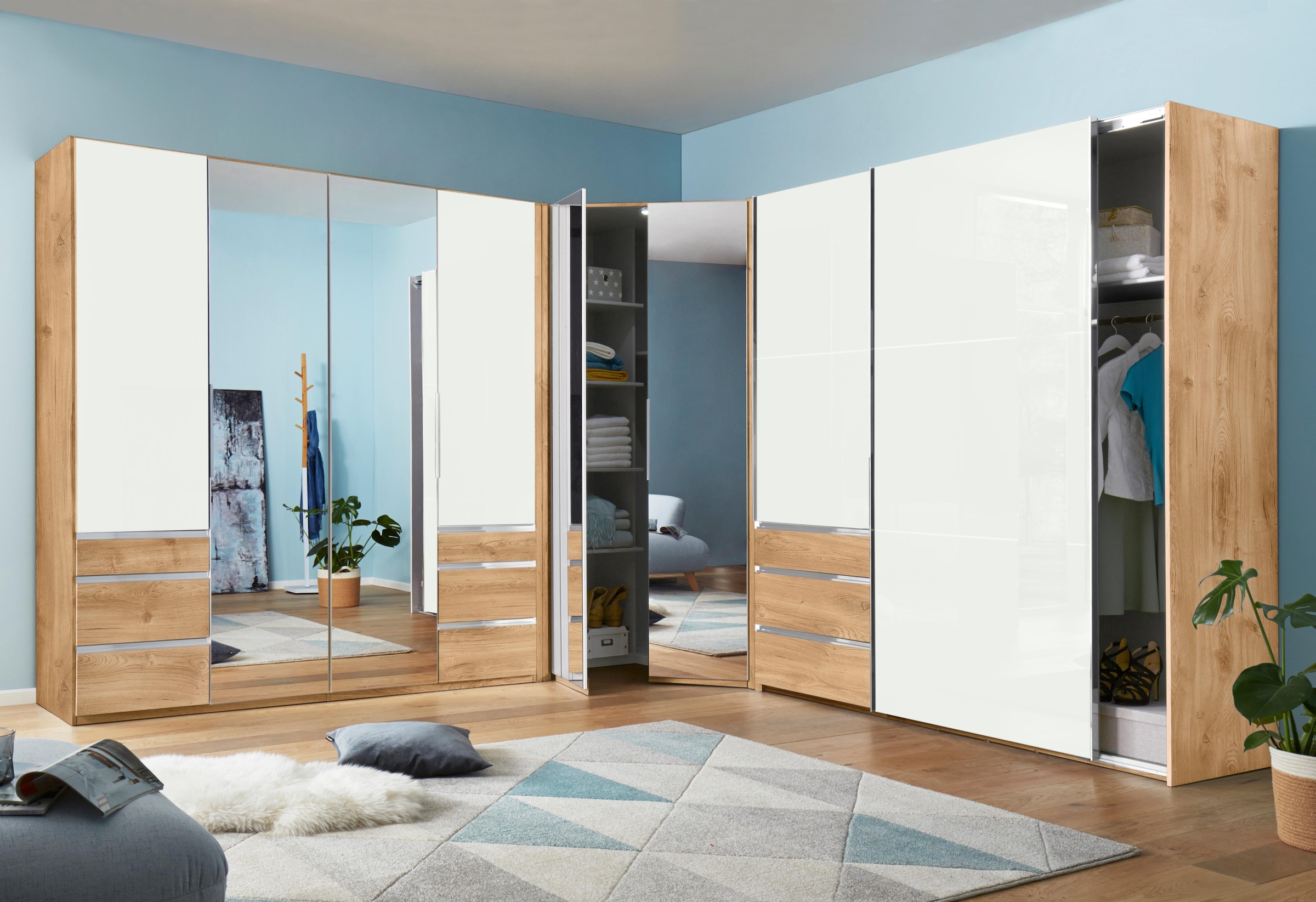 Wimex Kleiderschrank »Level by fresh to go«, mit Glas-und Spiegeltüren