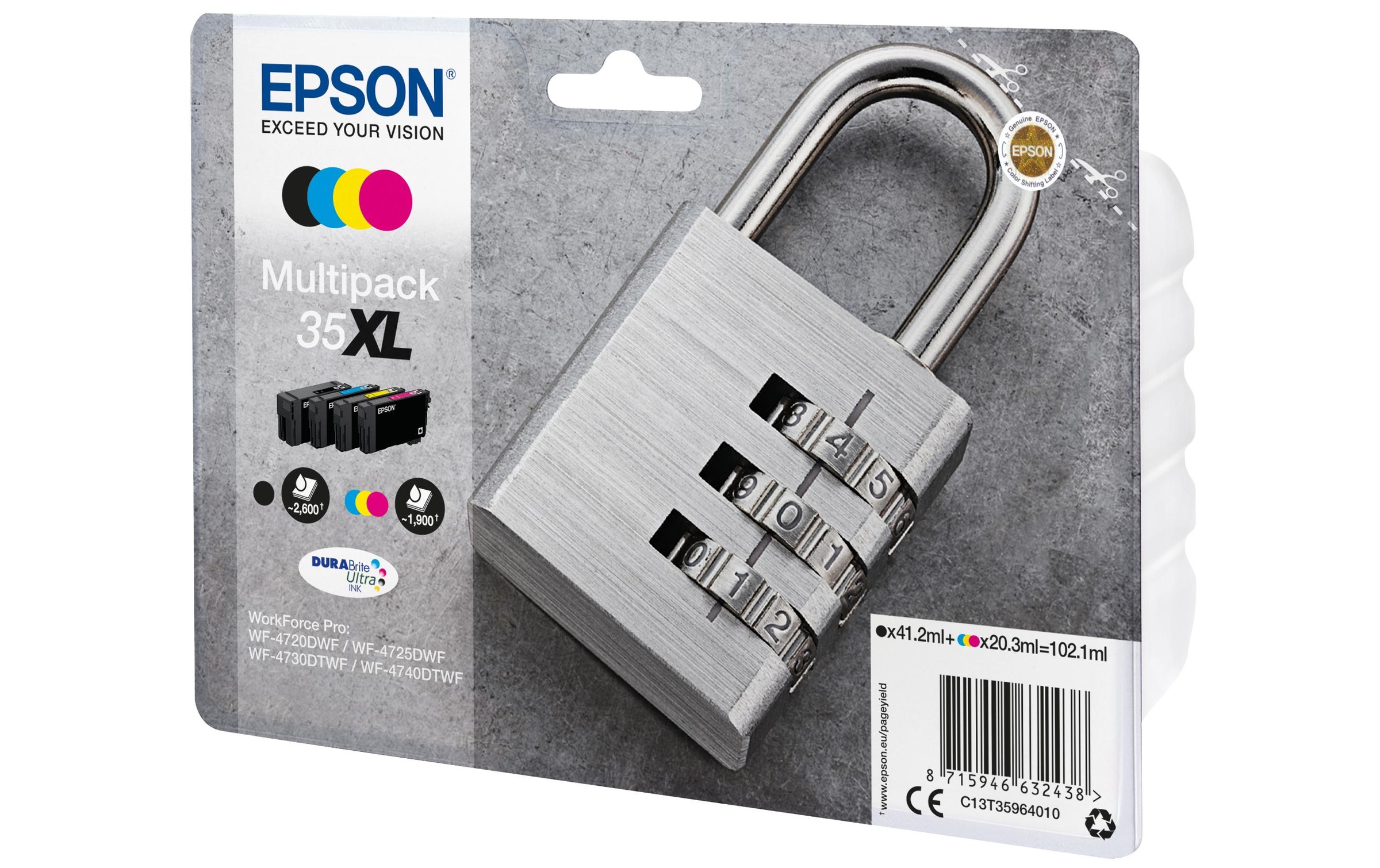 Epson Tintenpatrone »Multipack 35XL 4er Pack / C13T35964010 BK, C, M, Y«, (4 St.)