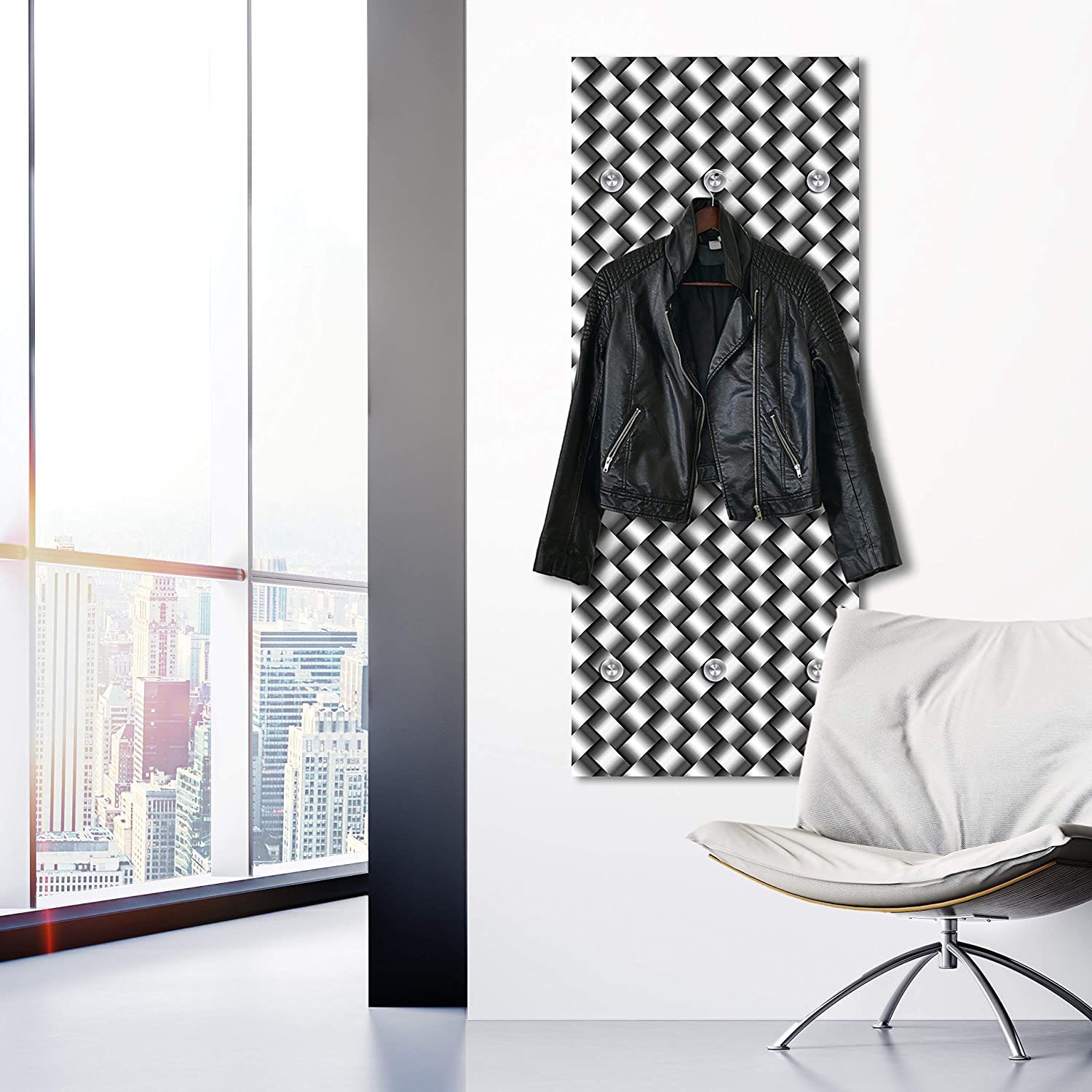 Image of queence Garderobenleiste "Sharila" mit 6 Haken, 50 x 120 cm