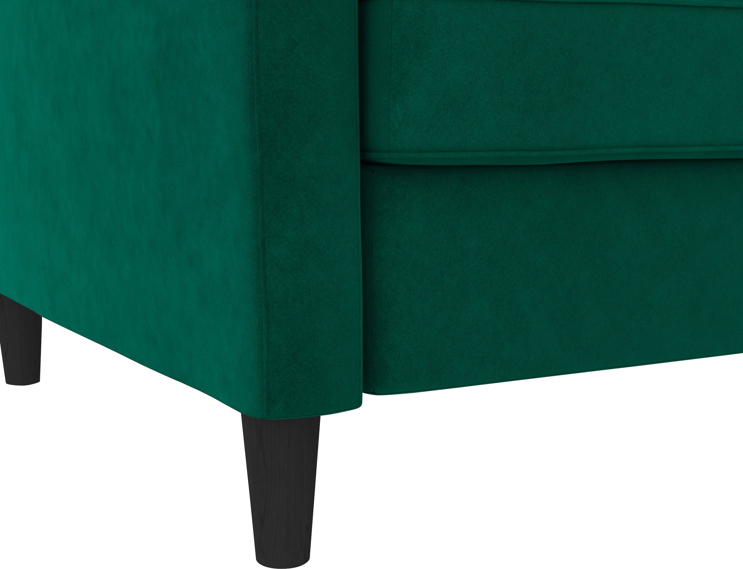 Dorel Home Ecksofa mit Schlafffunktion, Recamiere mit Stauraum beidseitig montierbar, Rückenlehne 2-teilig und 3-fach verstellbar