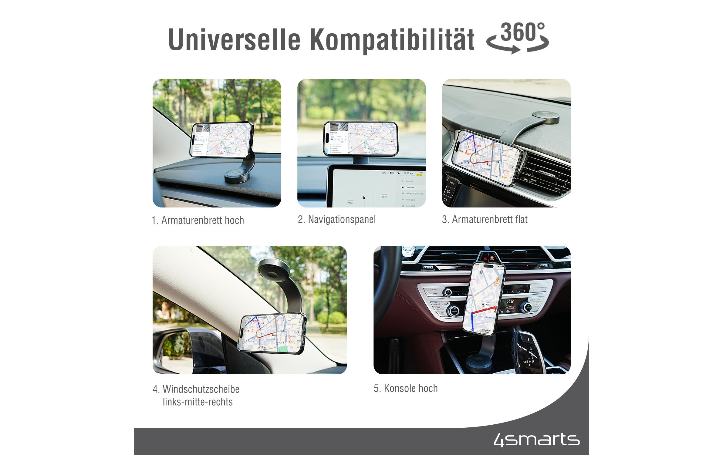 4smarts Halterung »Qi2 Kfz Schwarz«