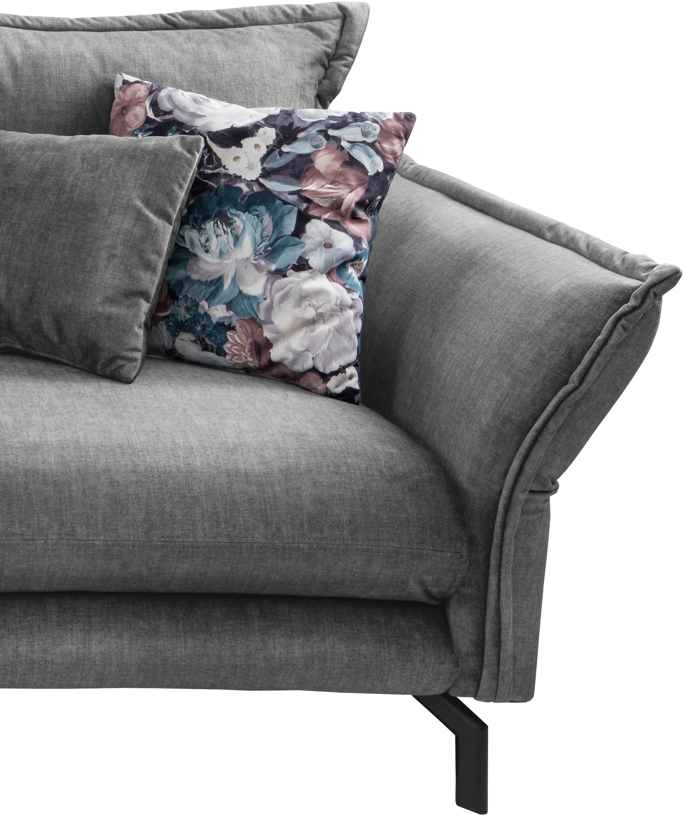 Home affaire Ecksofa »Lazio modern und bequem, schmale Armlehnen, tolle Detailverarbeitung« Armlehnen verstellbar