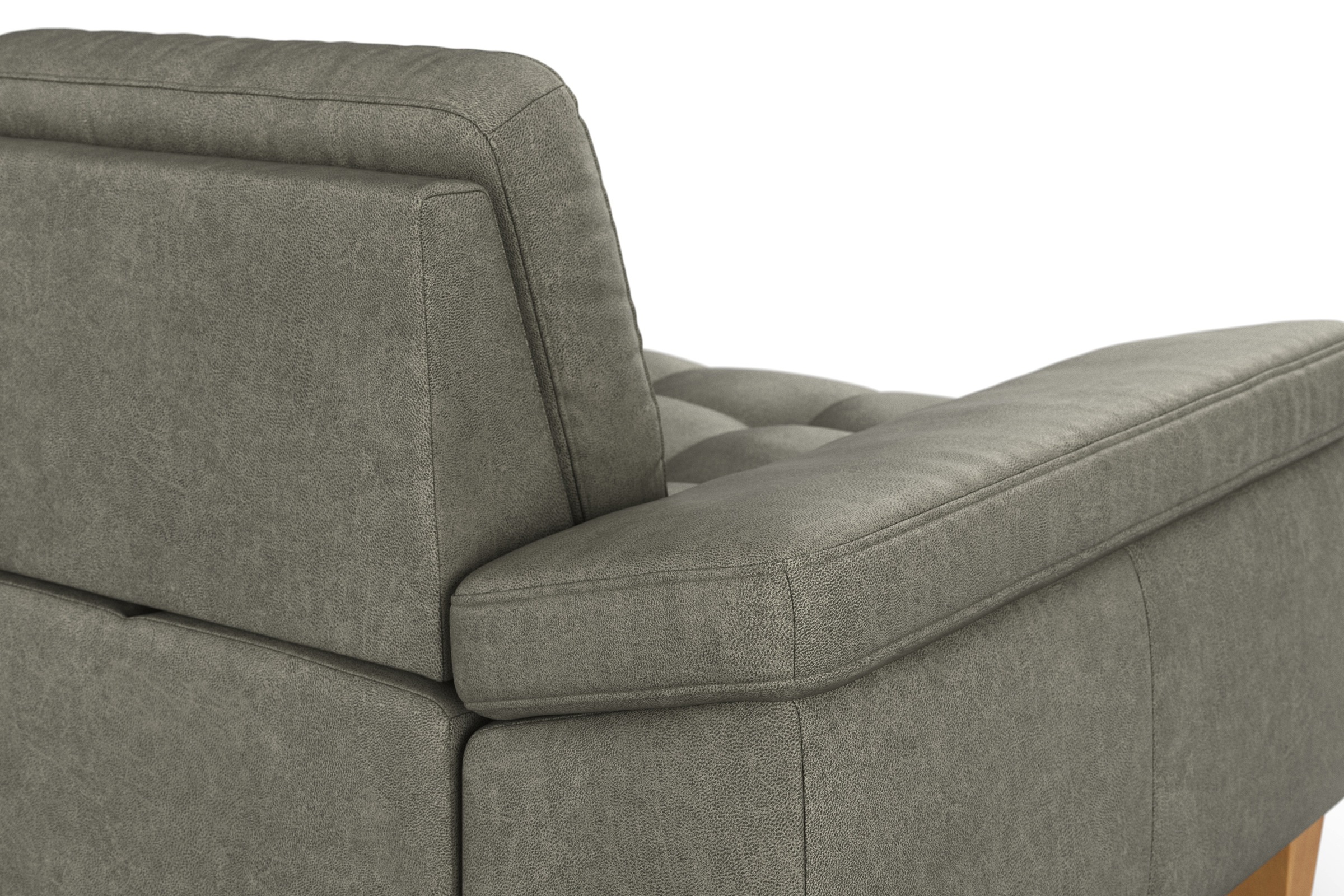 sit&more Ecksofa »Westham L-Form«, mit Recamiere, mit oder ohne Bettfunktion, Bettkasten, Füsse Eiche