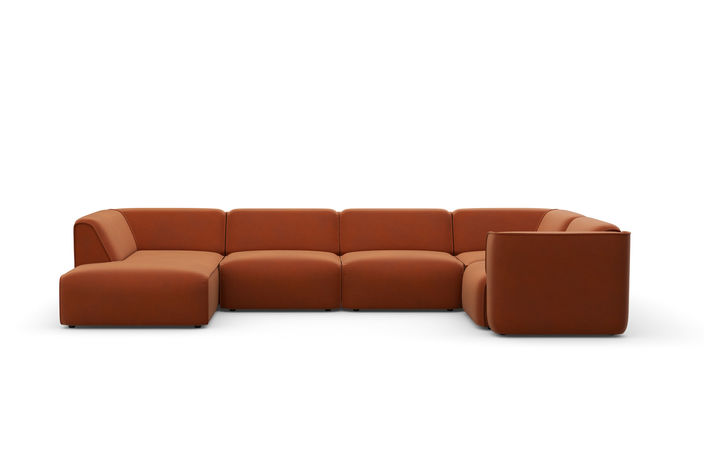 RAUM.ID Wohnlandschaft »Merid U-Form, jederzeit durch Module erweiterbar, B/T/H: 367/206/70 cm«, als Modul oder separat verwendbar, für individuelle Zusammenstellung