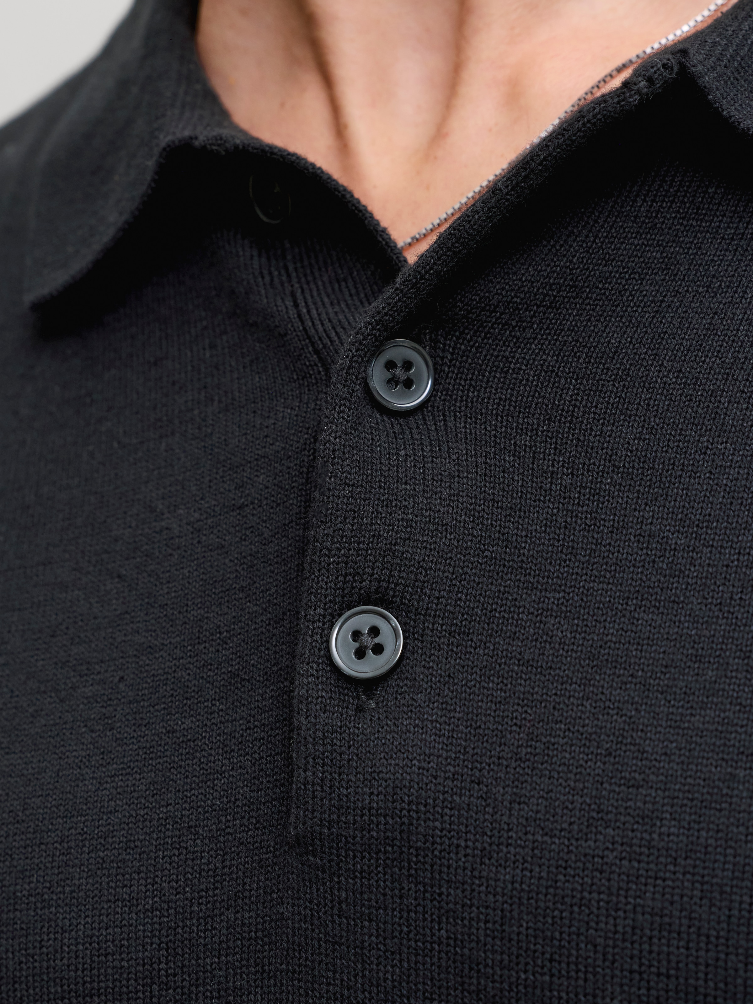 Jack & Jones PlusSize Polokragenpullover »JJEBASIC KNIT LS POLO SN PLS« Baumwolle, regular fit