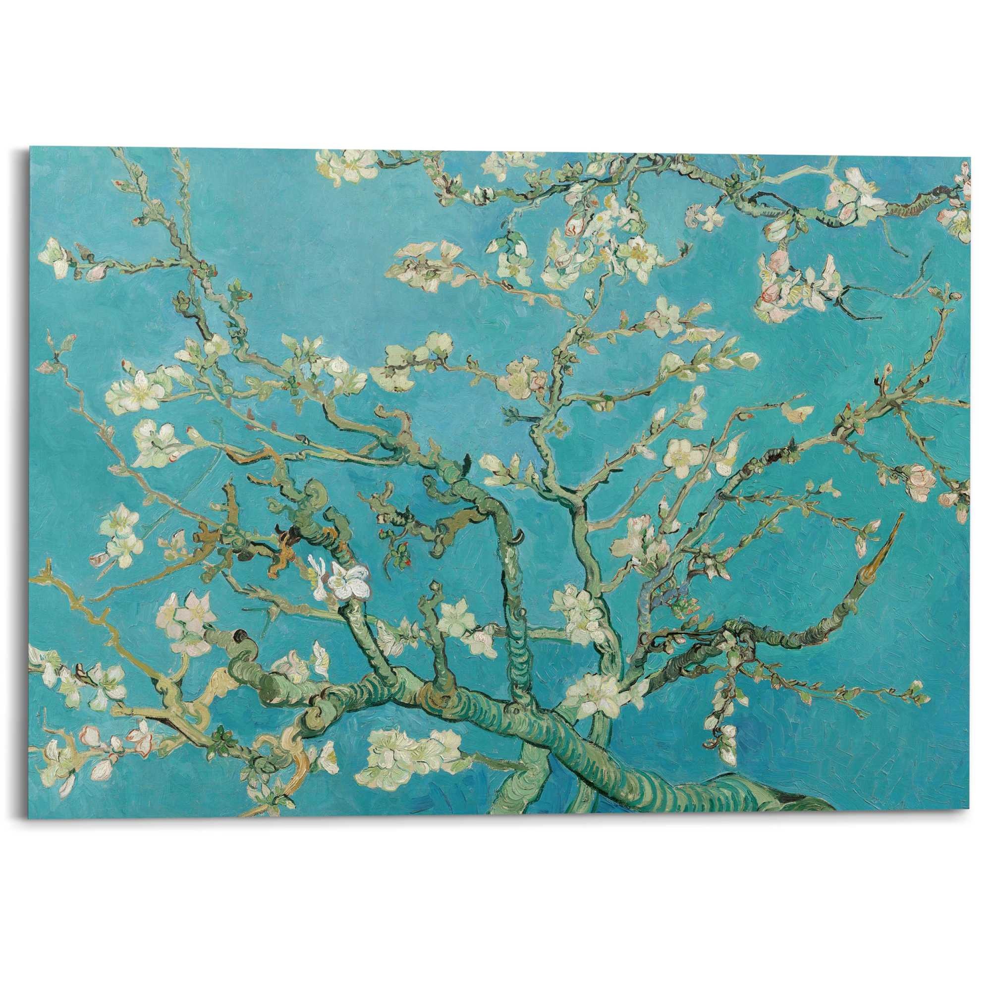Image of Reinders Deco-Panel "Mandelblüte" Wohnzimmer - Inspiriert von Werken von Van Gogh - Blau - MDF