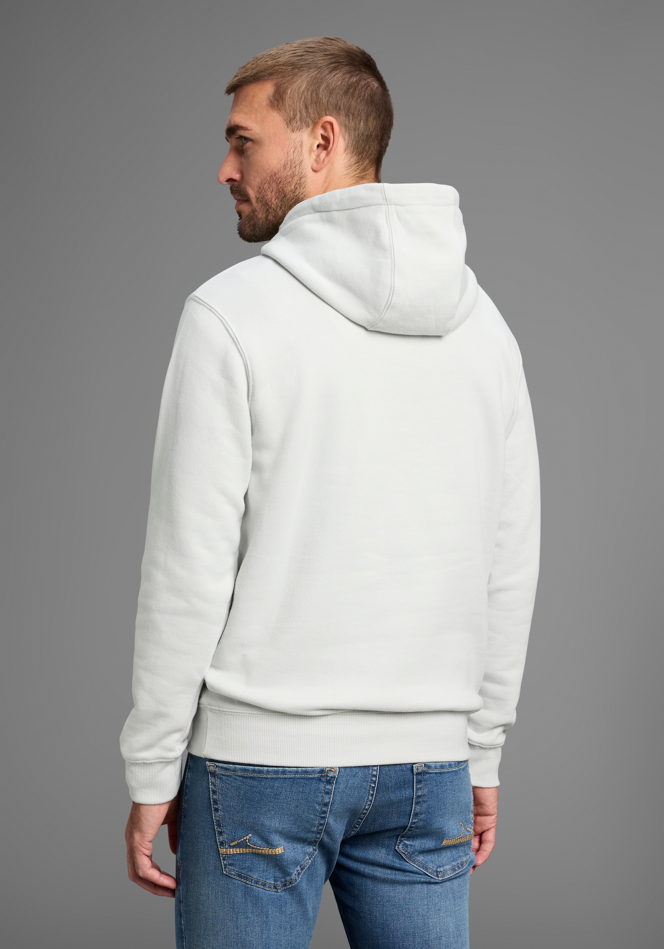 DELMAO Sweat à capuche , Manches longues, coupe ample, avec imprimé, avec capuche
