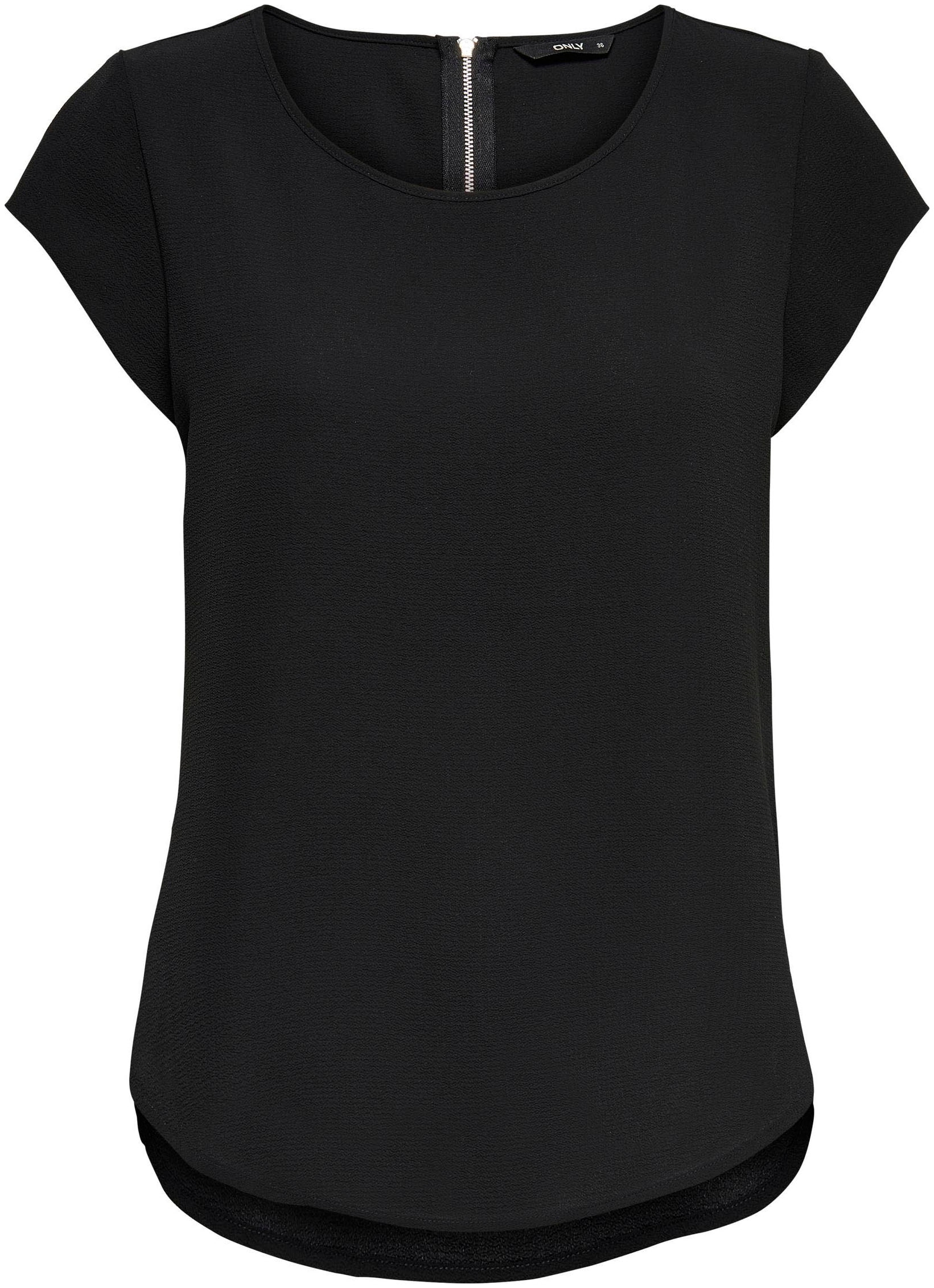 ONLY Kurzarmbluse »ONLVIC S/S SOLID TOP NOOS PTM«