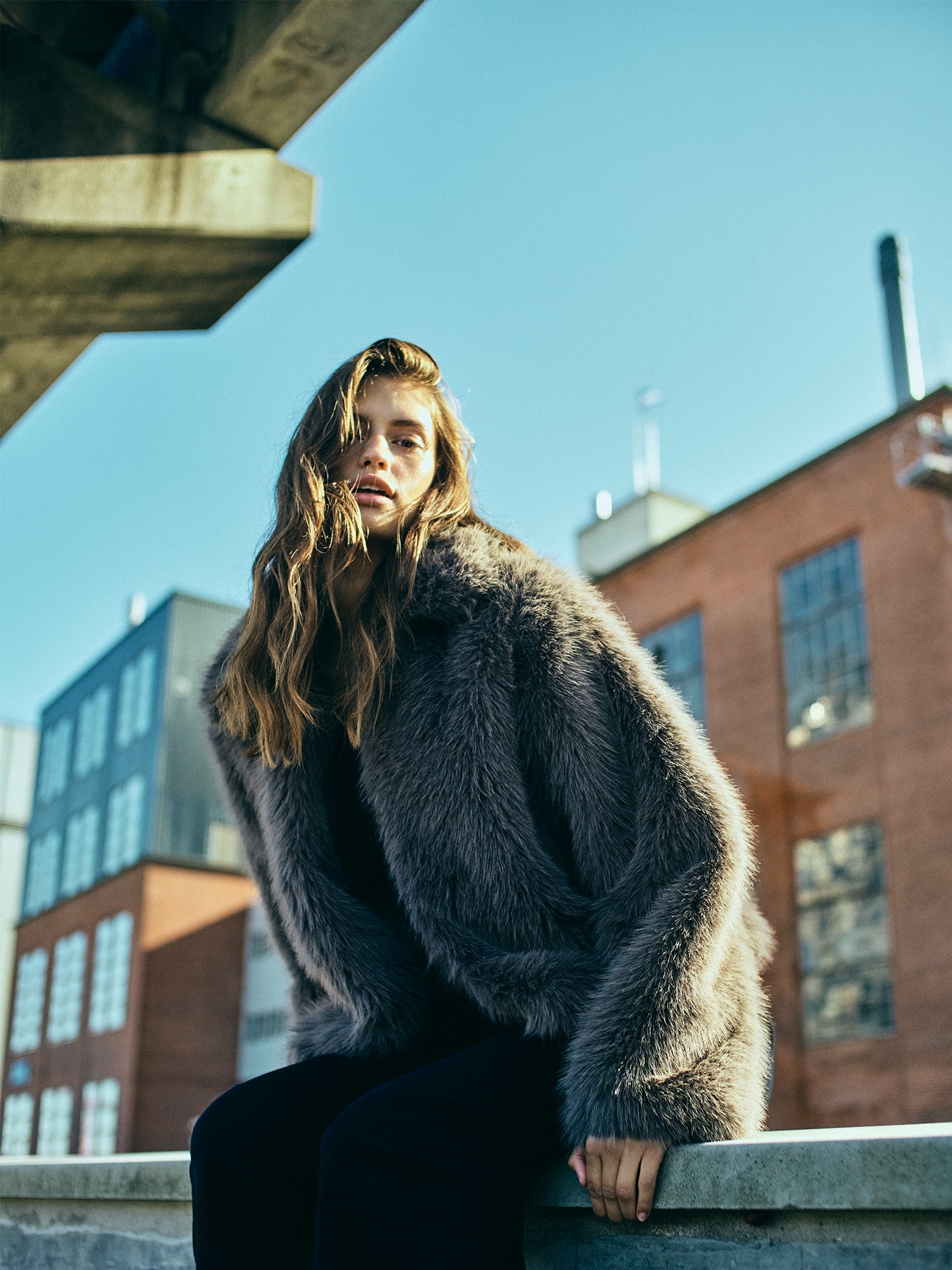 Noisy may Fellimitatjacke »NMEVIE L/S FUR JACKET NOOS« Polyester