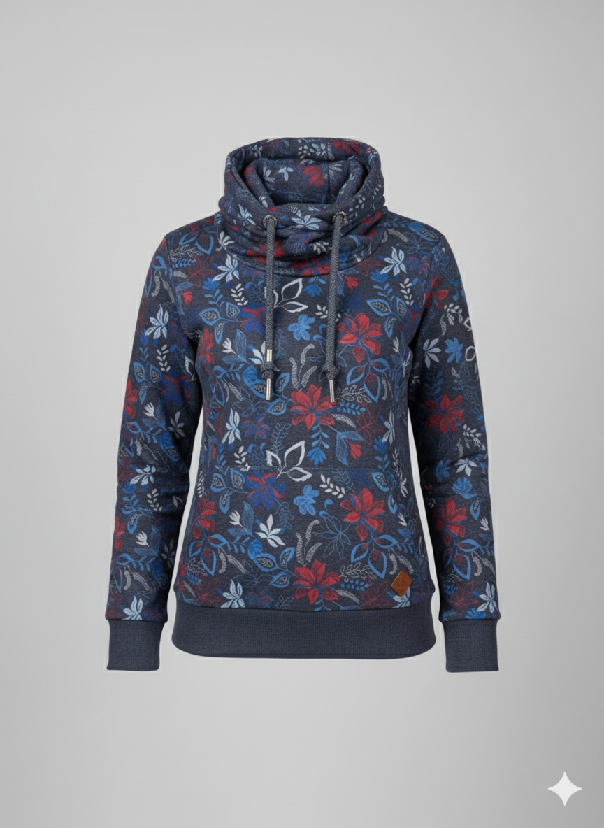 Ragwear Sweatshirt »GRIPY FLOWERS O«, Hoodie mit floralem All Over-Druck