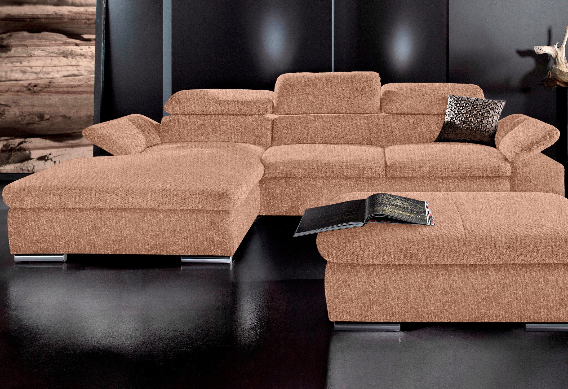 sit&more Ecksofa »Alcudia L-Form« wahlweise mit Bettfunktion