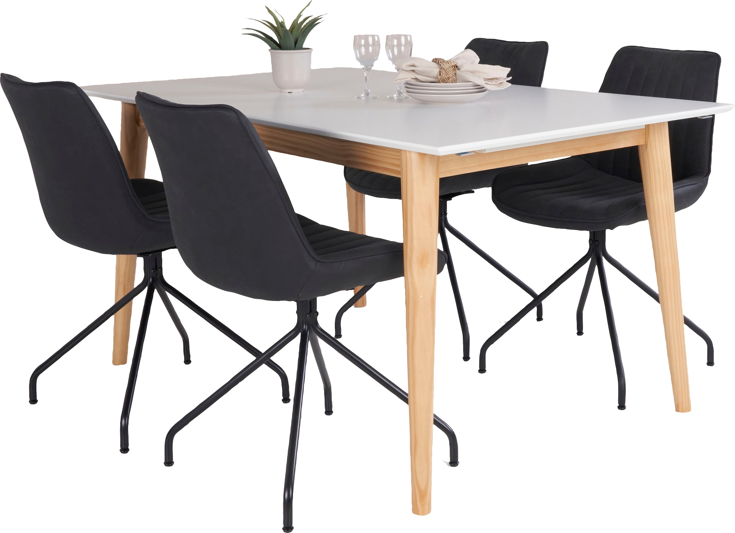 Homexperts Essgruppe »Odense«, (Set, 5 tlg.), mit ausziehbarem Tisch jetzt  kaufen