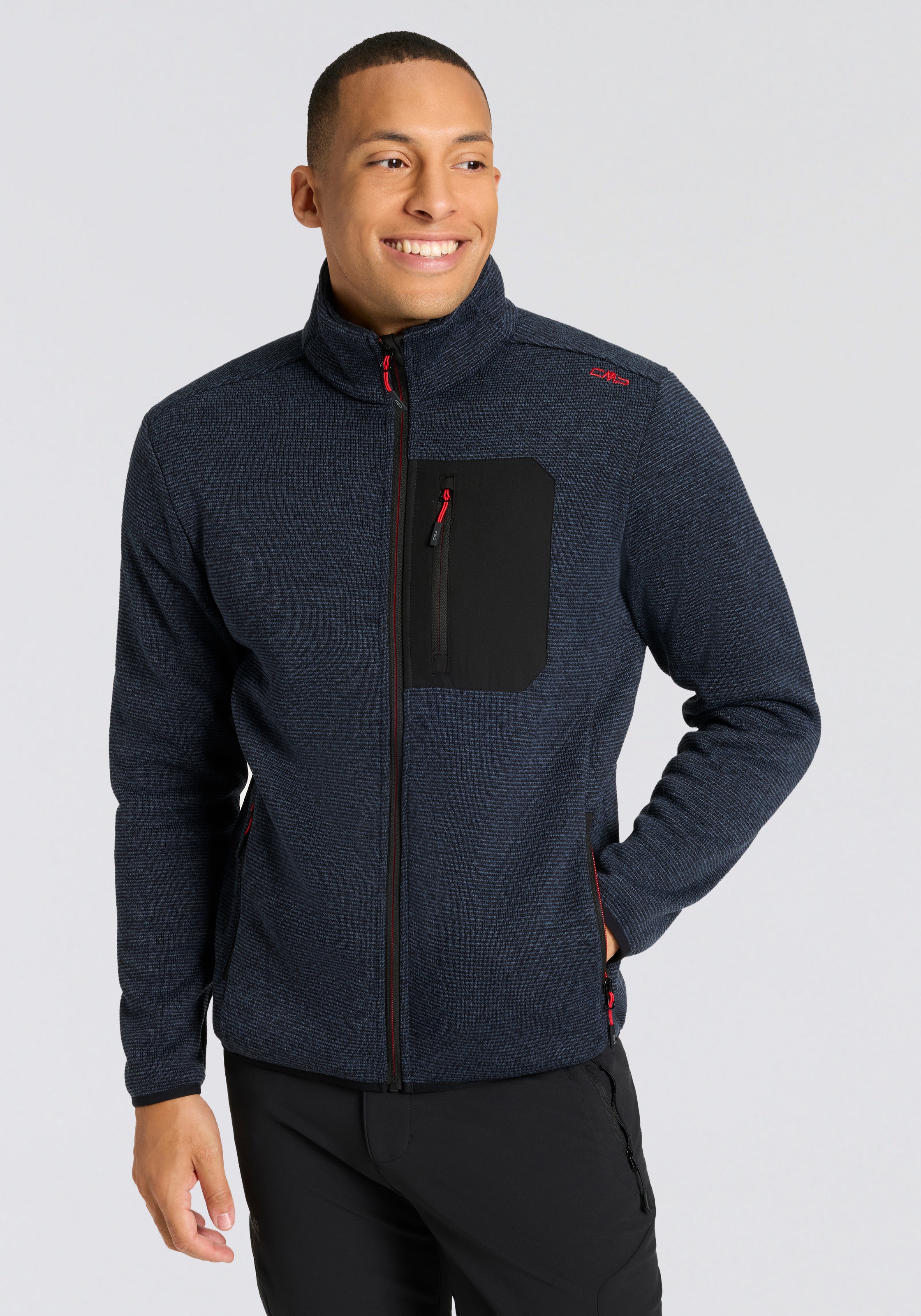 Image of CMP Strickfleecejacke für sportliche Aktivitäten und Outdoor, atmungsaktives Polyester