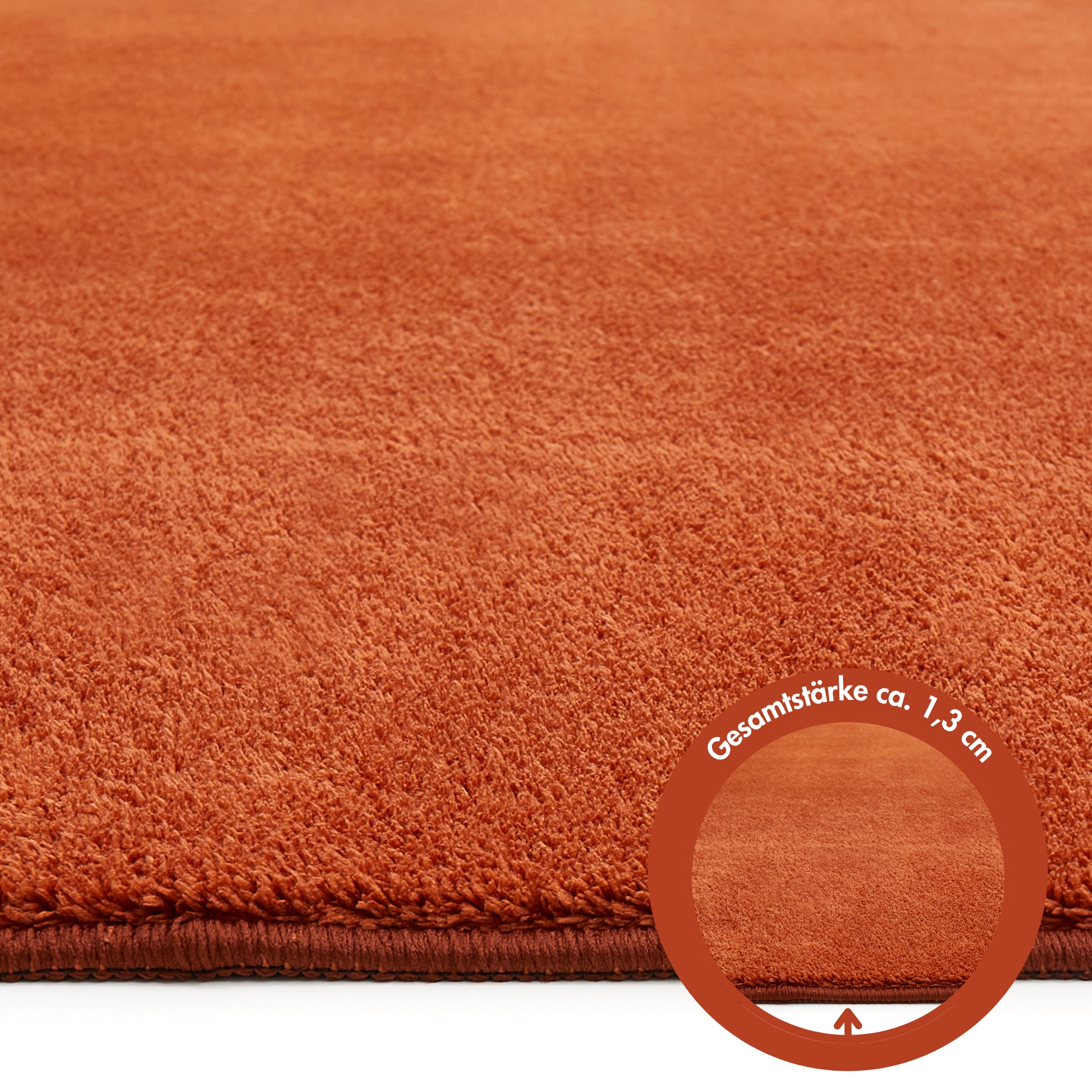 Andiamo Tapis »Arezzo« Rectangulaire 16 mm Höhe Uni Farben, weicher Flor, waschbar, ideal im Wohnzimmer & Schlafzimmer