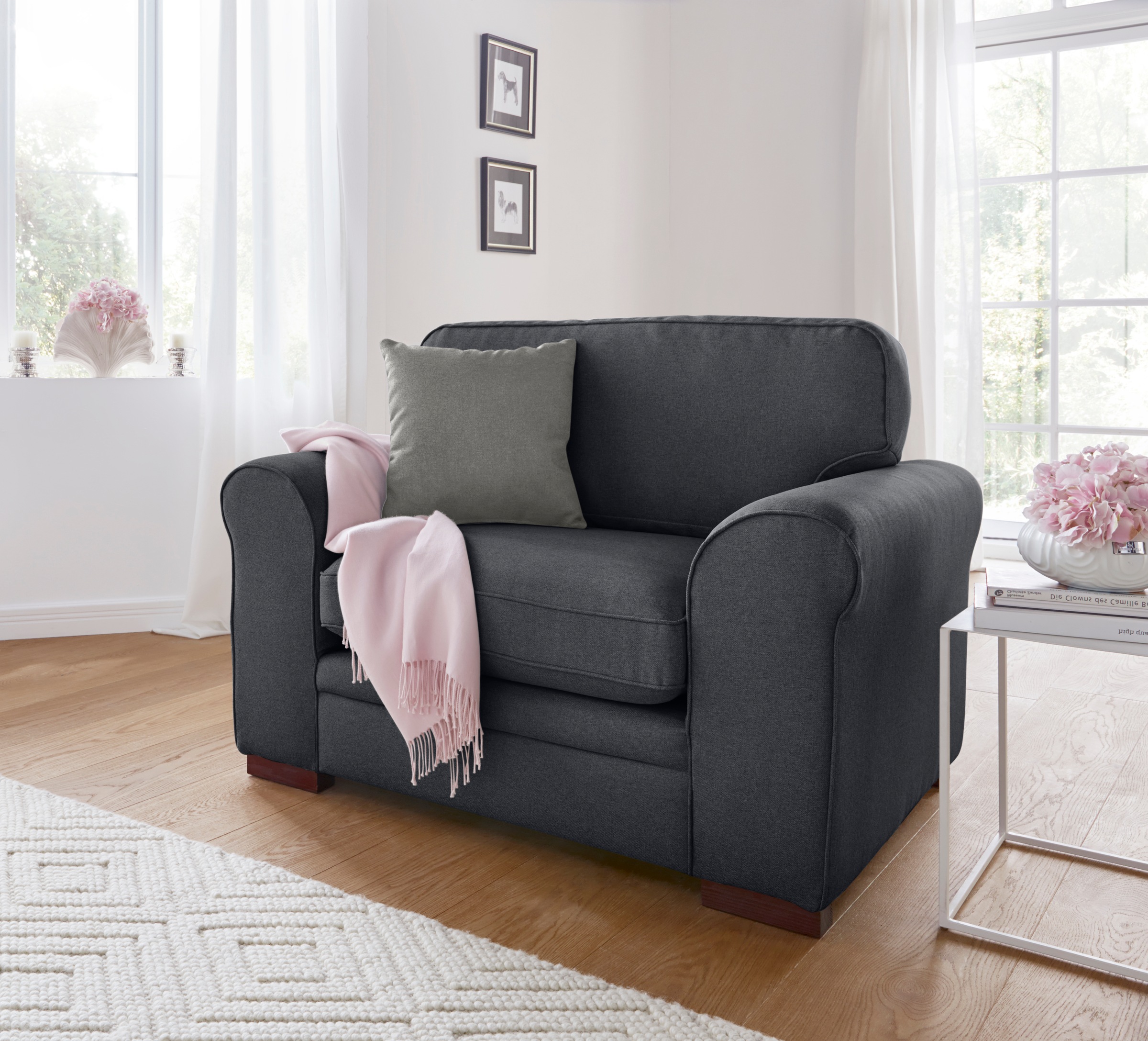 Home affaire Sessel »Broughton« weiche Polsterung, passend zur Serie "Broughton", in 3 Bezugsarten