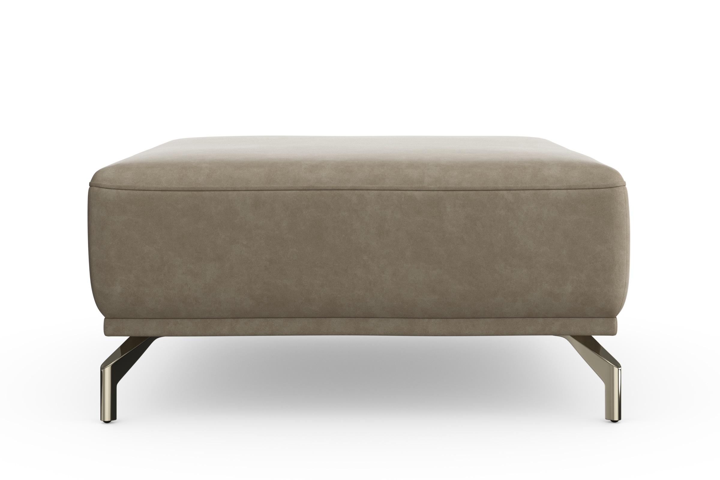 sit&more Hocker »Bailando«, mit Federkern und satinierten Nickelfüssen