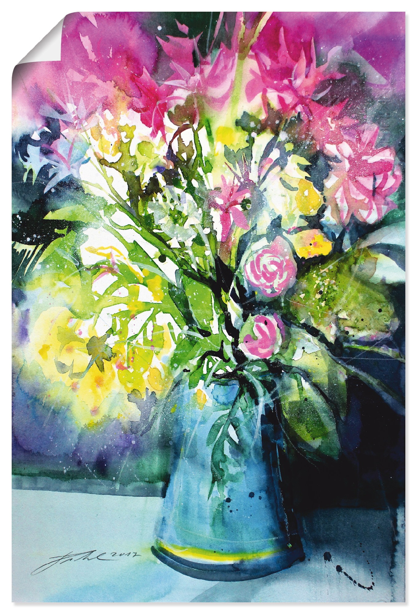 Image of Artland Wandbild »Frühlingsblumen in Vase«, Blumen, (1 St.), in vielen Grössen & Produktarten - Alubild / Outdoorbild für den Aussenbereich, Leinwandbild, Poster, Wandaufkleber / Wandtattoo auch für Badezimmer geeignet bei Ackermann Versand Schweiz