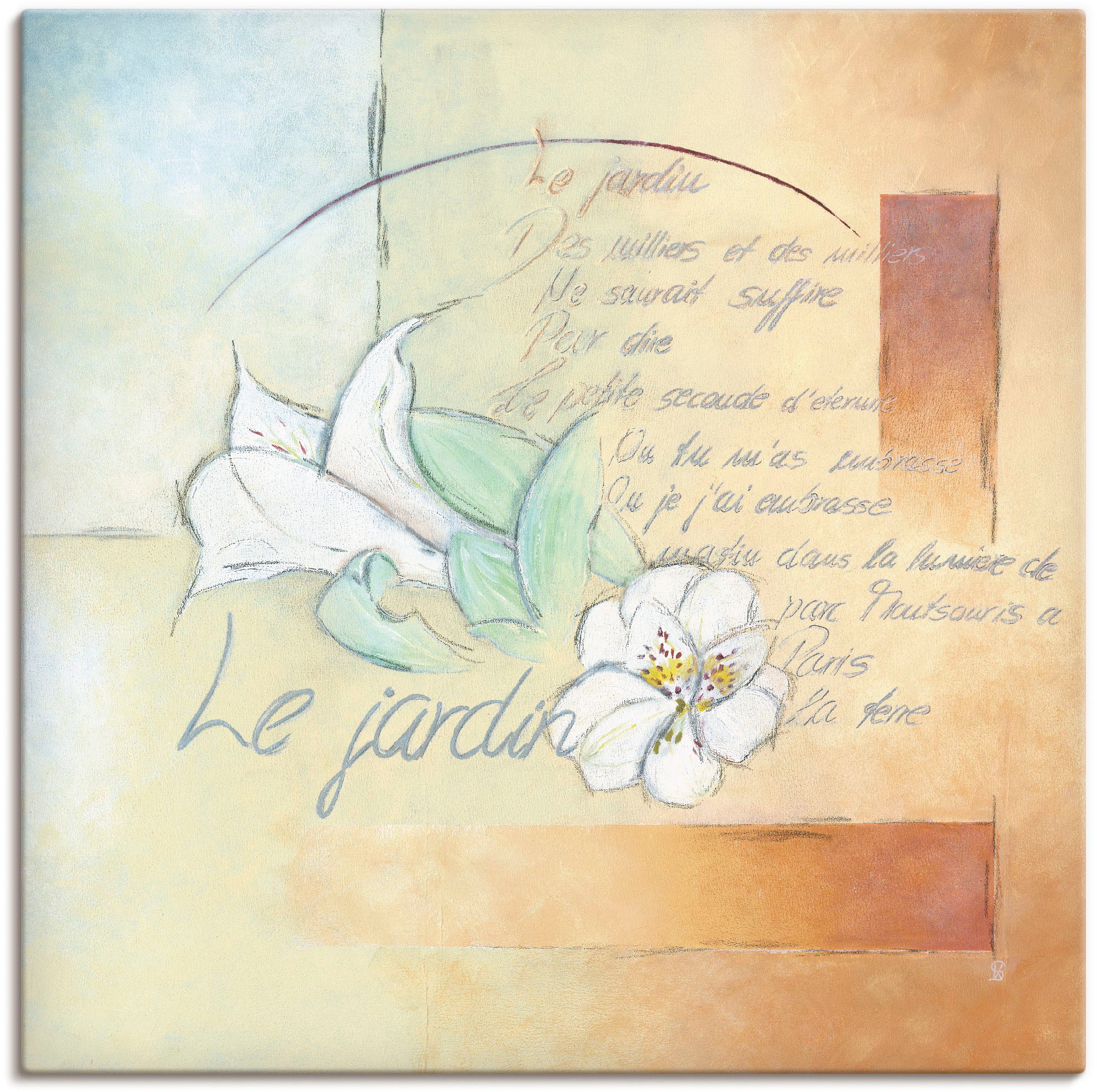 Image of Artland Wandbild »Der Garten I«, Blumen, (1 St.), in vielen Grössen & Produktarten - Alubild / Outdoorbild für den Aussenbereich, Leinwandbild, Poster, Wandaufkleber / Wandtattoo auch für Badezimmer geeignet bei Ackermann Versand Schweiz