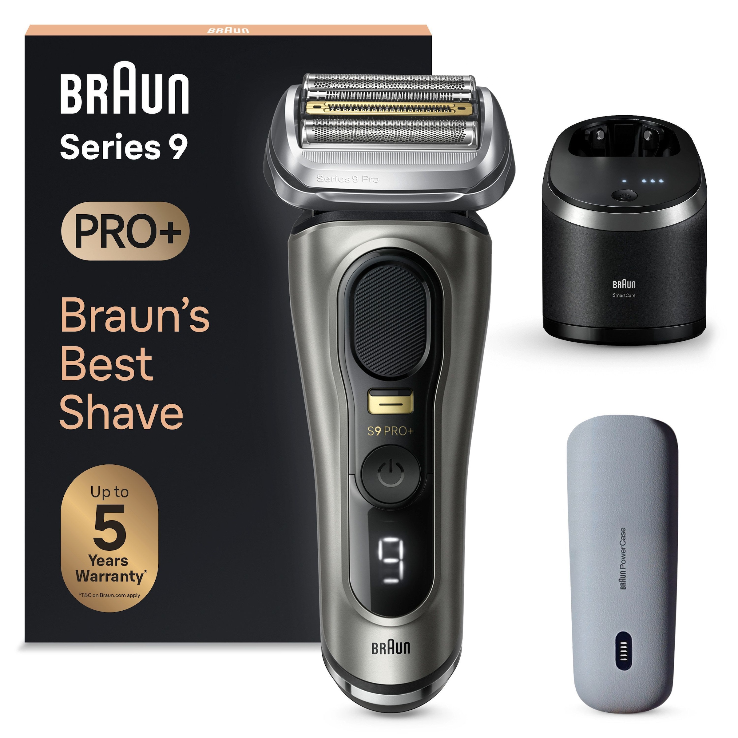 Image of Braun Elektrorasierer "Series 9 Pro+ 9575cc" Reinigungsstation Precision ProTrimmer