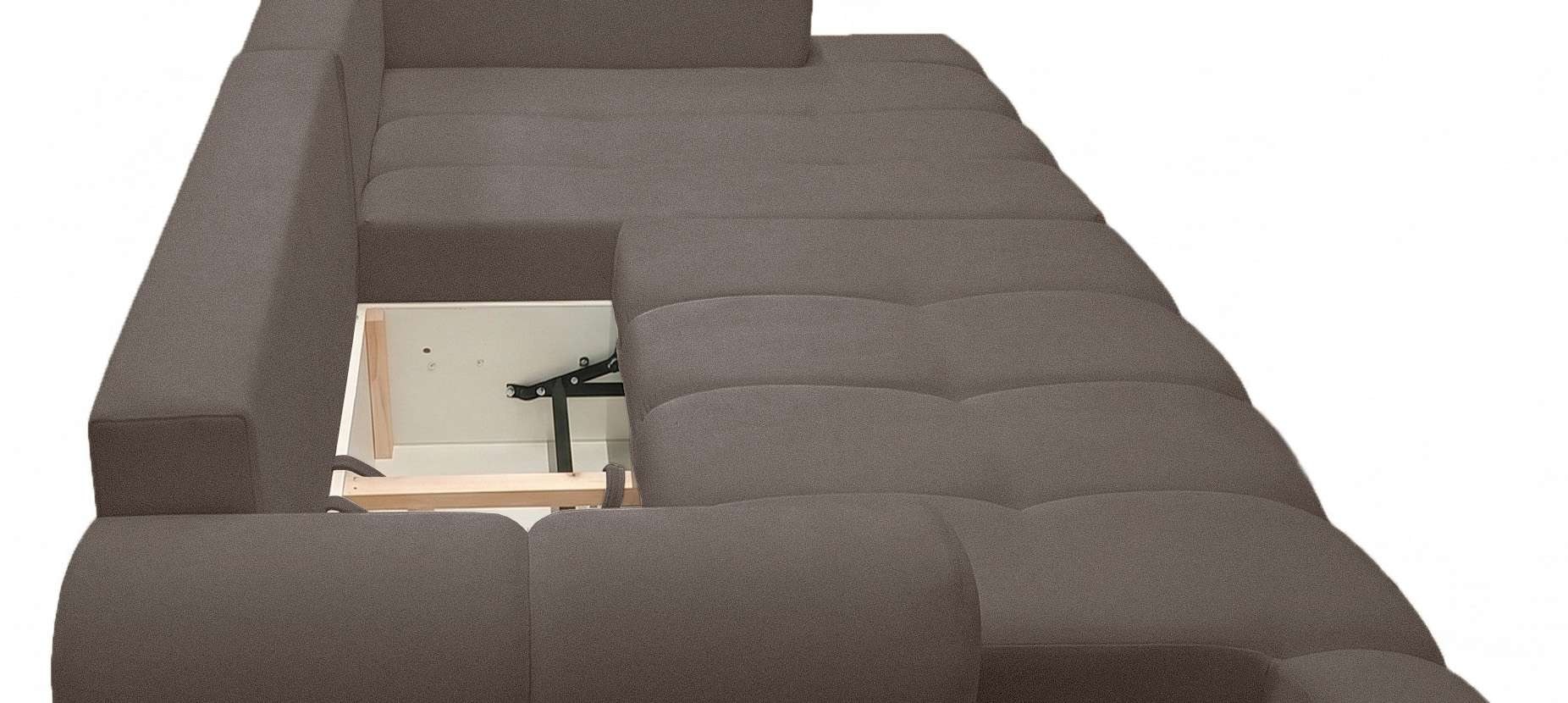 GOODproduct Ecksofa »LIOORA Schlafsofa mit Bettkasten, Breite 265 cm, Verlässliche Qualität« L-Form mit Bettfunktion und Bettkasten, Recamiere rechts/links