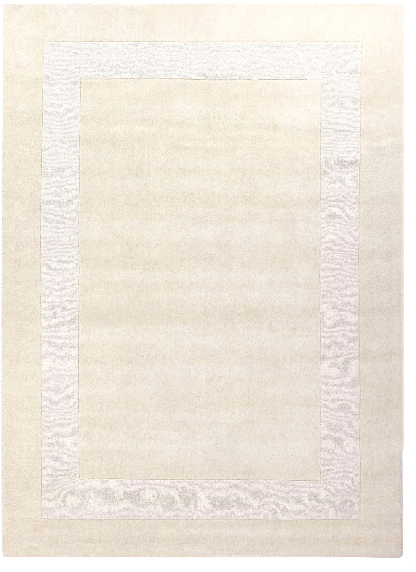 Image of THEKO Wollteppich "USEDOM 8301" rechteckig 11 mm Höhe Uni Farben, reine Wolle, handgetuftet, mit Bordüre