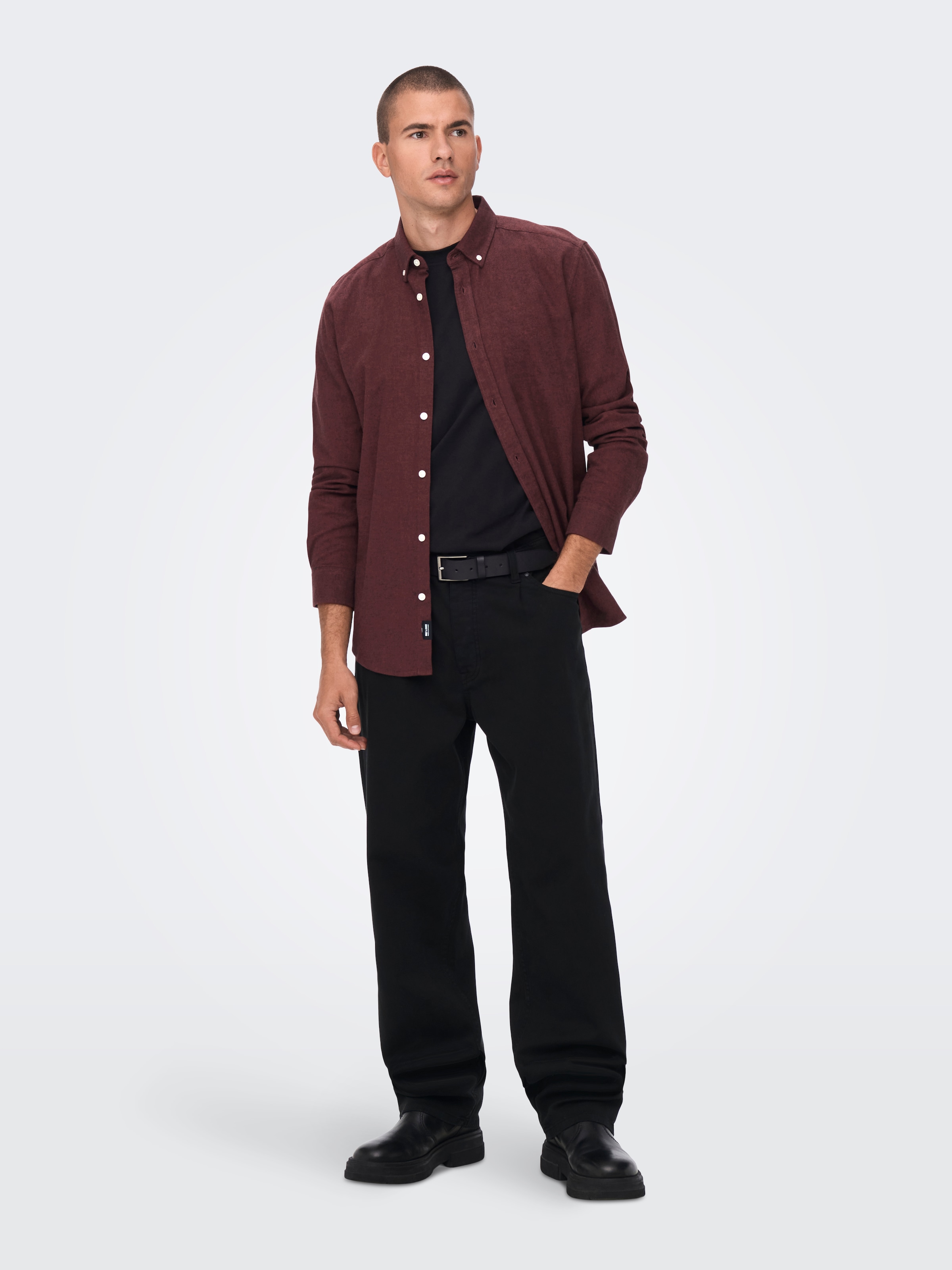 ONLY & SONS Langarmhemd »ONSNIKOLA LS MELANGE SHIRT OTL«