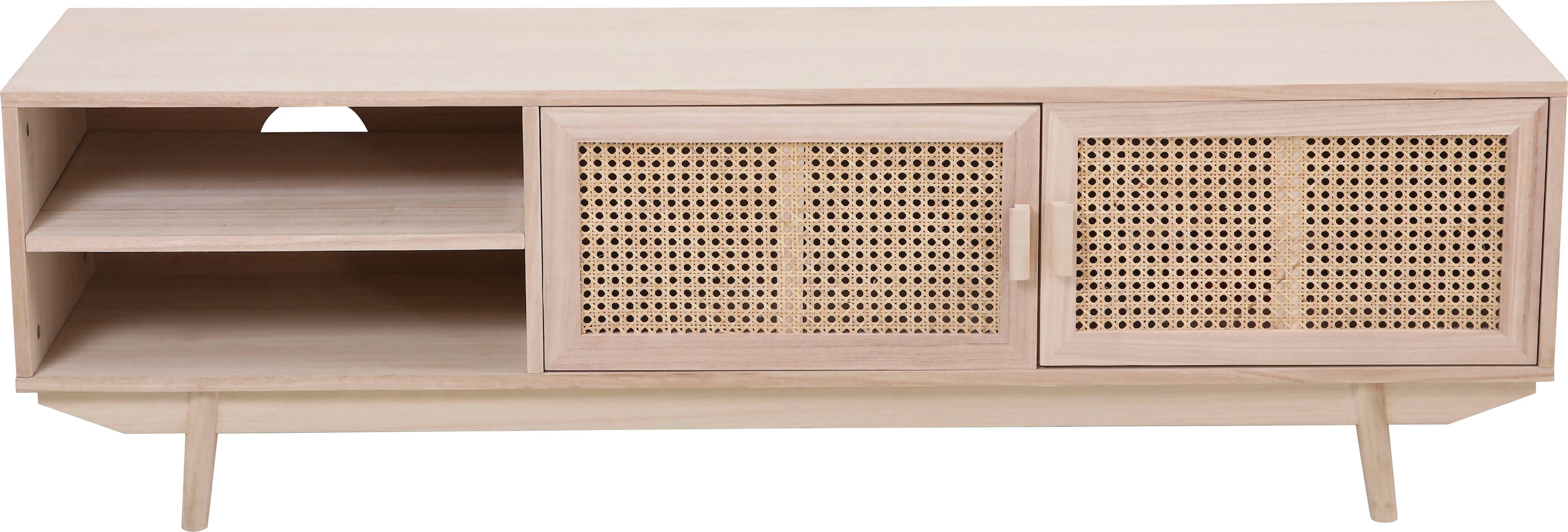 Image of SalesFever Lowboard "Vejle Chic & Stylisch: Das TV-Kommode" Edle Rattan-Kommode mit Wiener Geflecht-Design