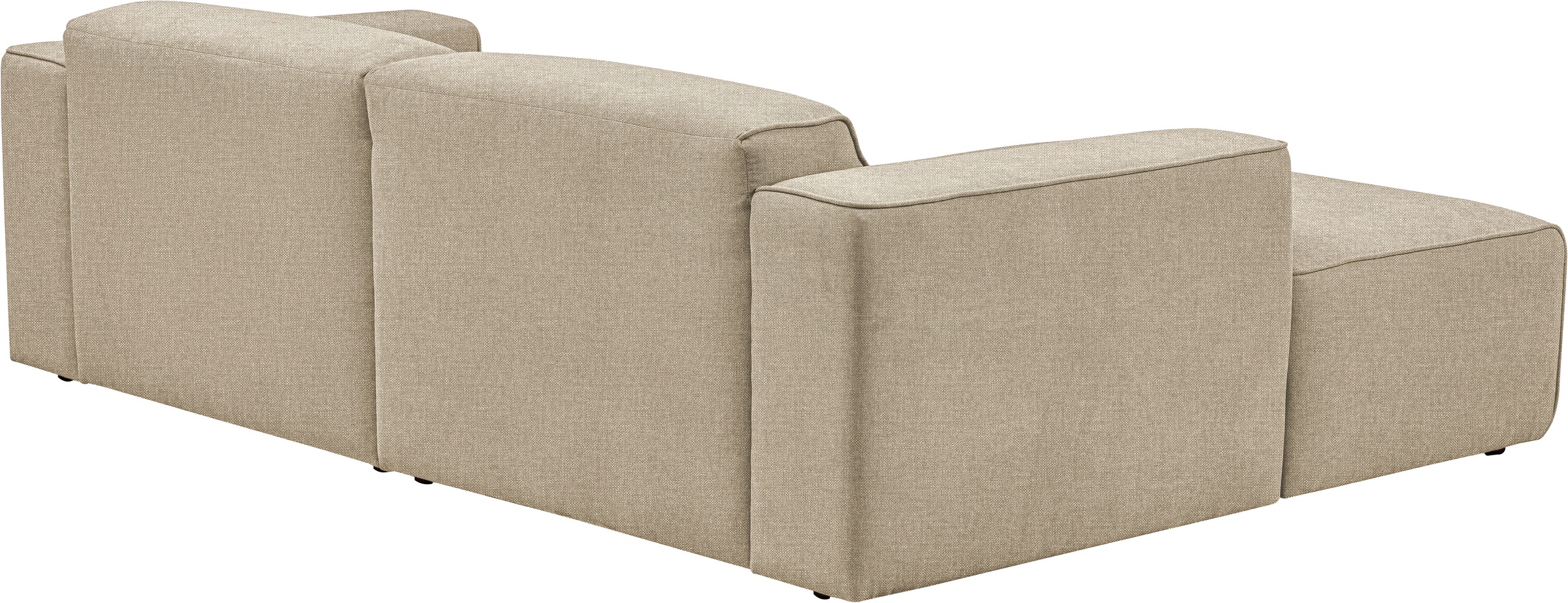 Home affaire Canapé d'angle »Noord mit Kedernaht, Breite 234 cm, L-Form« Cord, Struktur, Webstoff, mit Wellenunterfederung, Massivholzrahmen