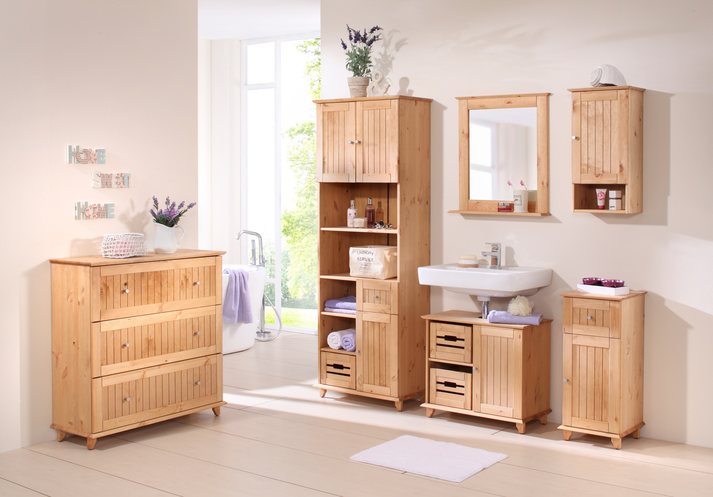 Image of welltime Unterschrank »Venezia Landhaus«, Breite 33 cm, aus hochwertigem Echtholz bei Ackermann Versand Schweiz