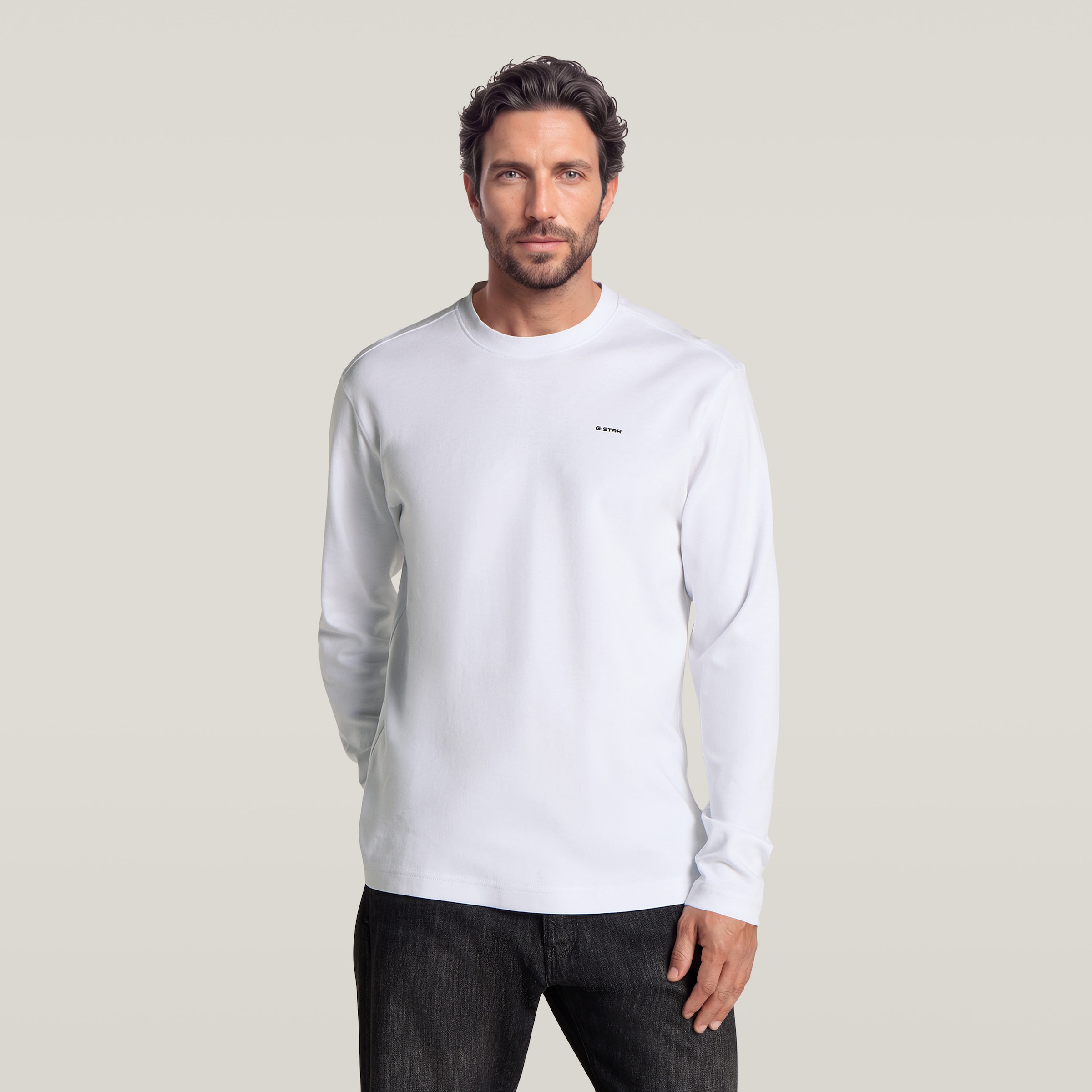 G-STAR Langarmshirt »True Regular r t ls« aus Baumwolle, Rundhals