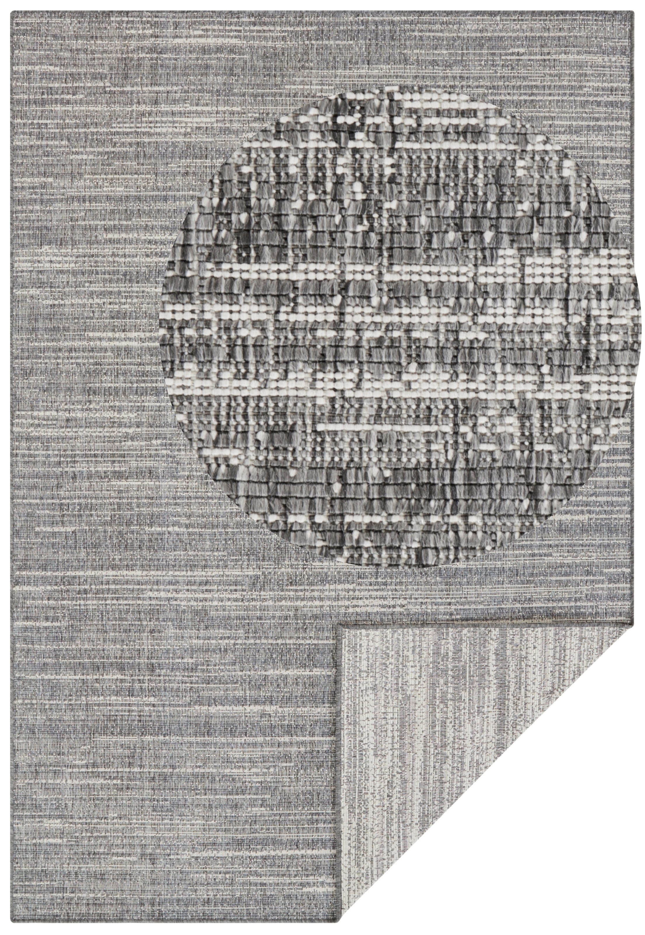 ELLE DECORATION Teppich »Mèlange Wendeteppich«, rechteckig, 5 mm Höhe, Flachgewebe, In-& Outdoor, Modern, beidseitig, Balkon, Wohnzimmer