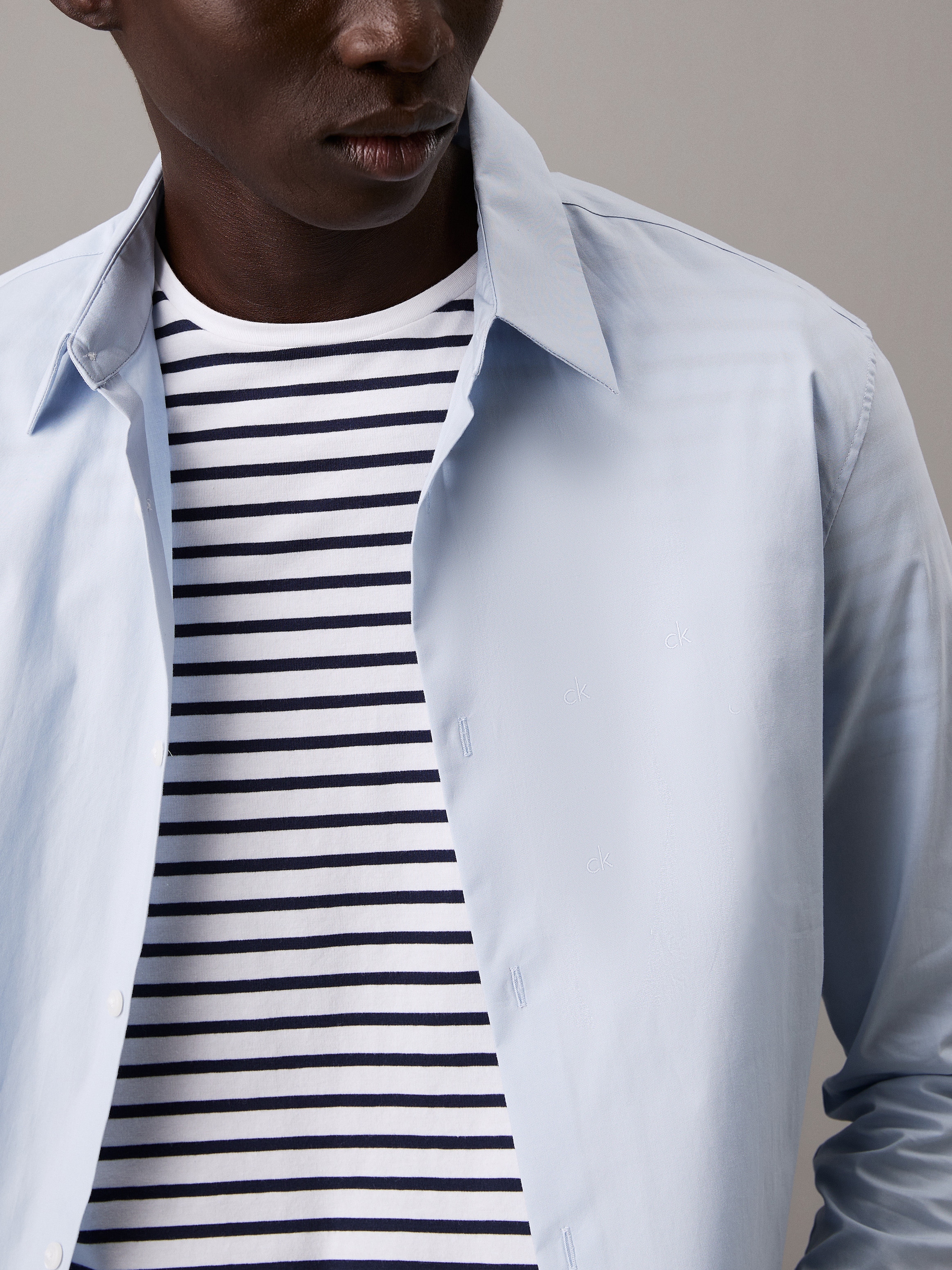 Calvin Klein Langarmhemd »LS SOLID STRETCH SLIM SHIRT«, in Unifarbe