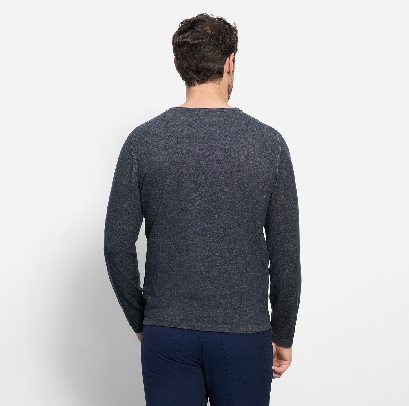 OLYMP Rundhalspullover »OLYMP Strick Casual« Crew Neck