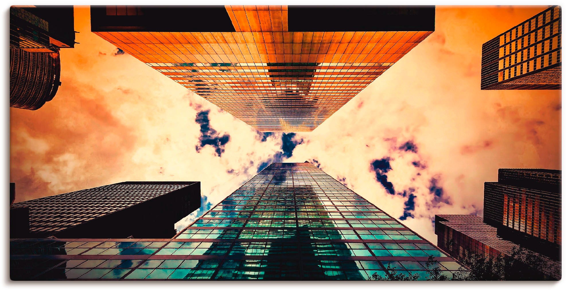 Image of Artland Wandbild »New York Hochhaus«, Gebäude, (1 St.), in vielen Grössen & Produktarten -Leinwandbild, Poster, Wandaufkleber / Wandtattoo auch für Badezimmer geeignet bei Ackermann Versand Schweiz