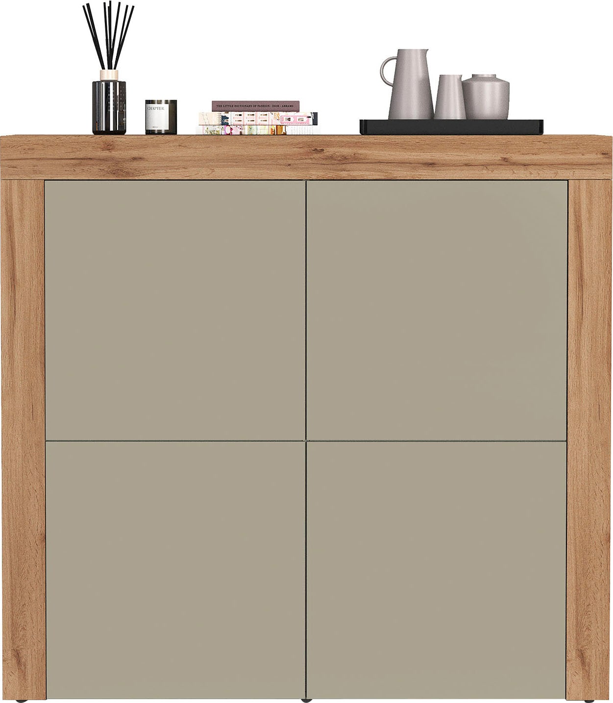 GOODproduct Buffet haut »CHRONOS Breite 140 cm mit 4 Türen und 8 Fächer 'Made in Italy'« 1 cuis tlg. Hohes Sideboard, Kommode, Schrank, Grifflos mit Push to Open