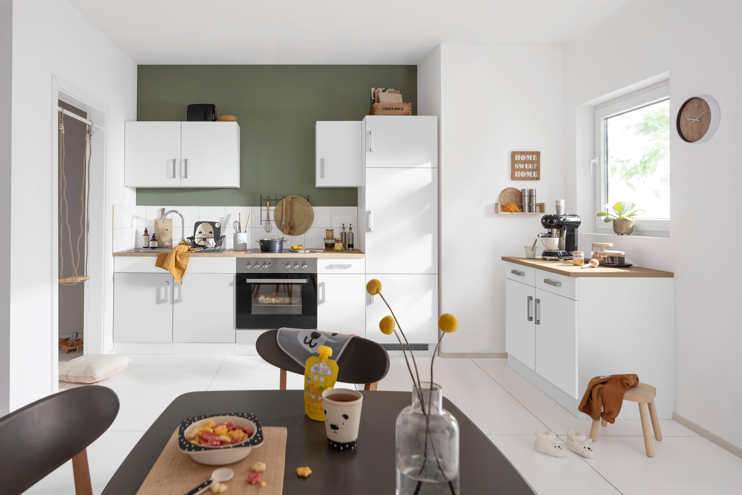 KOCHSTATION Kitchenette »KS-Gera« Largeur 270 cm, au choix avec appareils électroménagers, avec plan de travail
