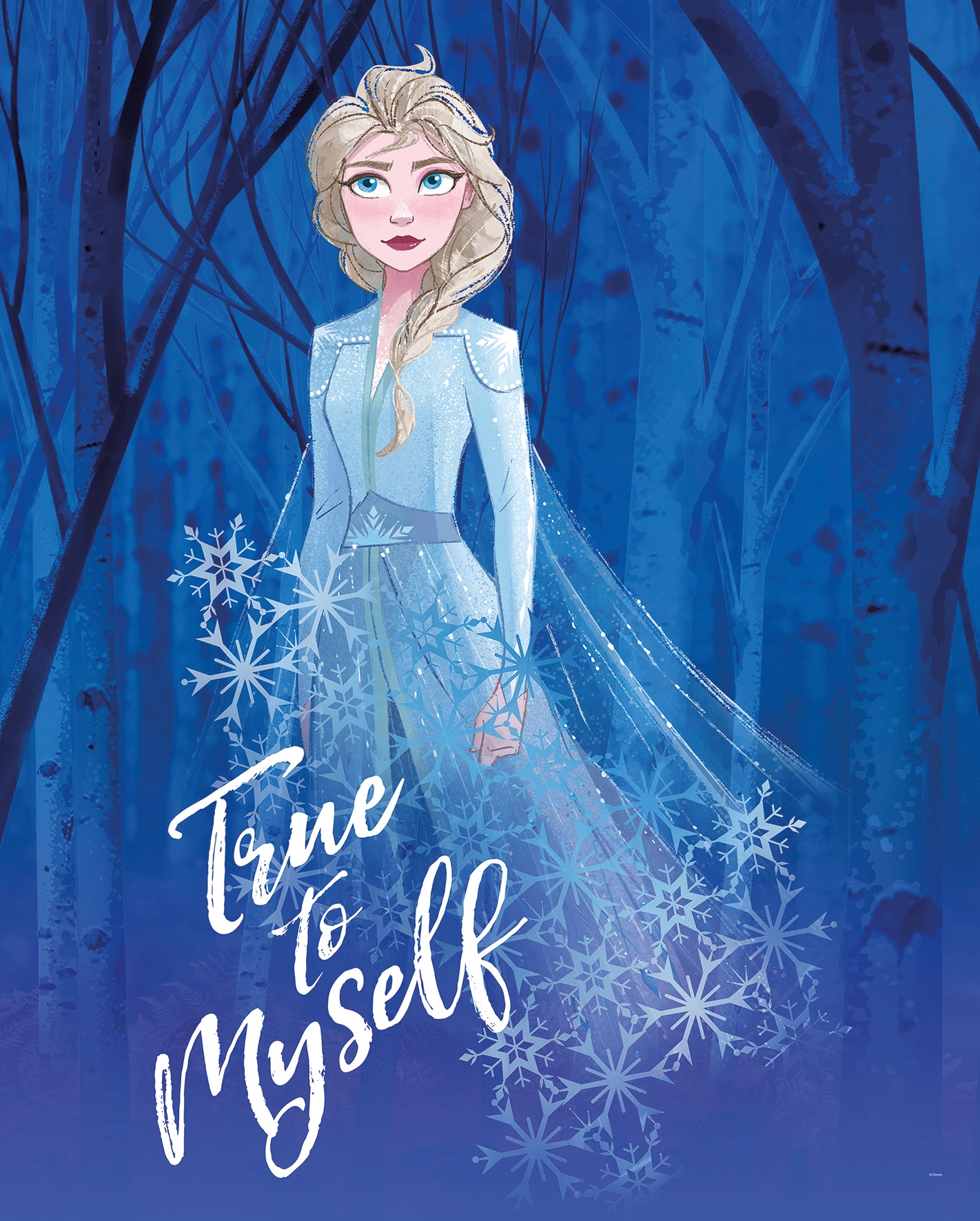 Image of Komar Bild "Frozen 2 Elsa true to myself" Disney 1 Stk. tlg. Wandbild zur Dekoration im Kinderzimmer - ohne Rahmen