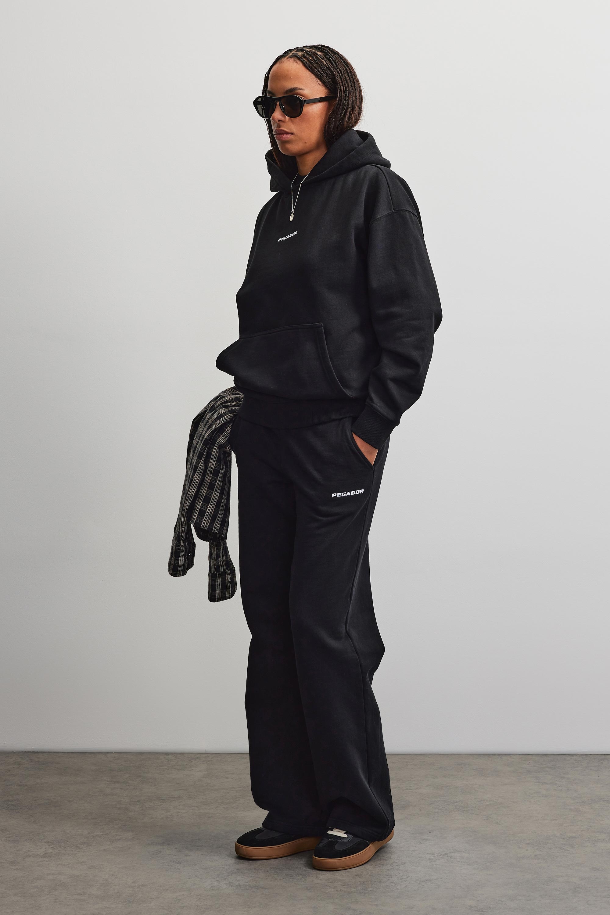 PEGADOR Sweat à capuche »CLARITA LOGO OVERSIZED HOODIE«, mélange de coton, oversize
