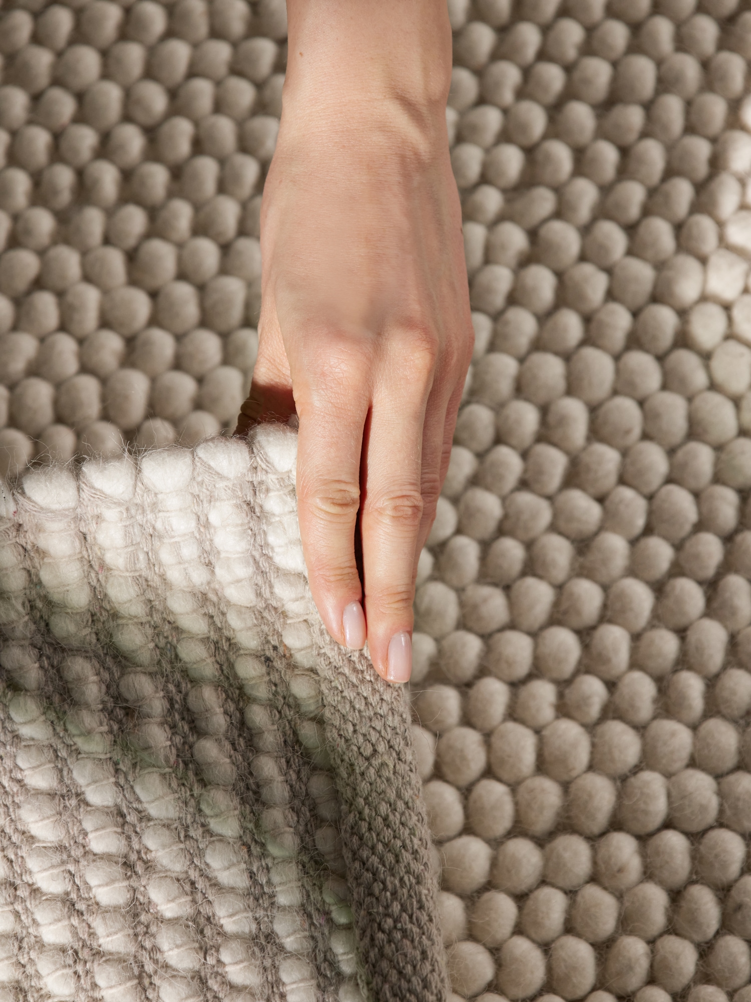 Ted Baker Wollteppich »Diana« rechteckig 16 mm Höhe Wolle, Natur, Handgemacht, Wohnzimmer, Esszimmer, Schlafzimmer, Skandi