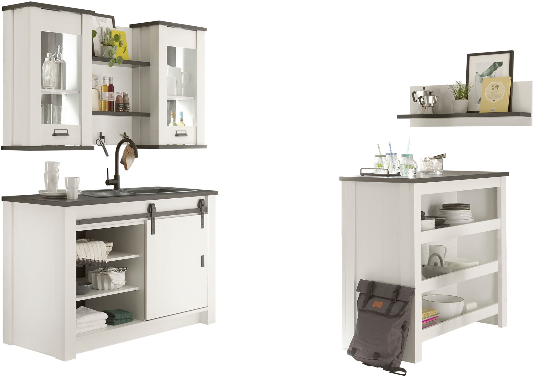 Home affaire Pantryküche »Sherwood« Breite 160 cm, ohne E-Geräte
