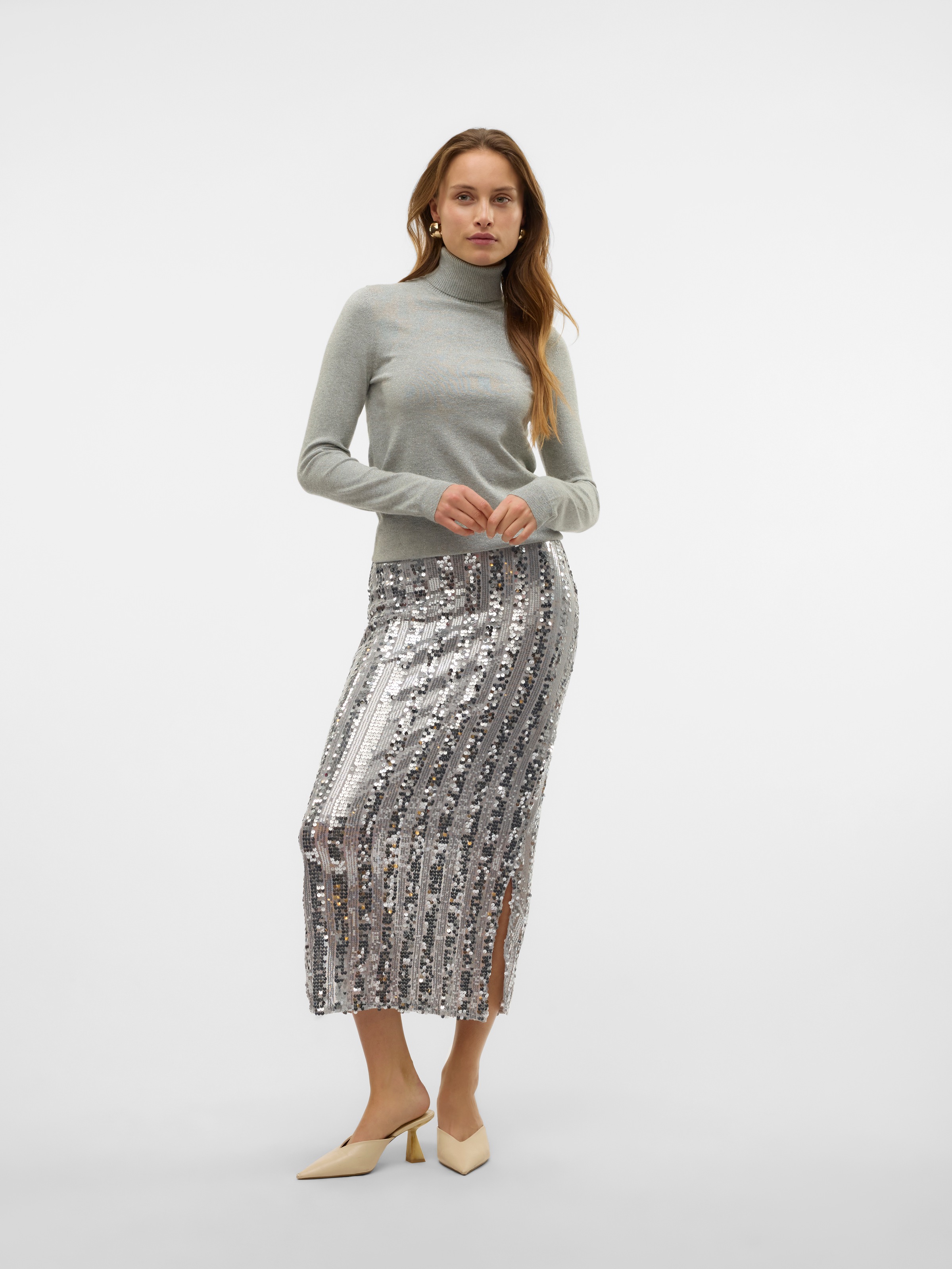 Vero Moda Rollkragenpullover »VMHAPPYSHINE LS ROLLNECK PULLOVER BOO«