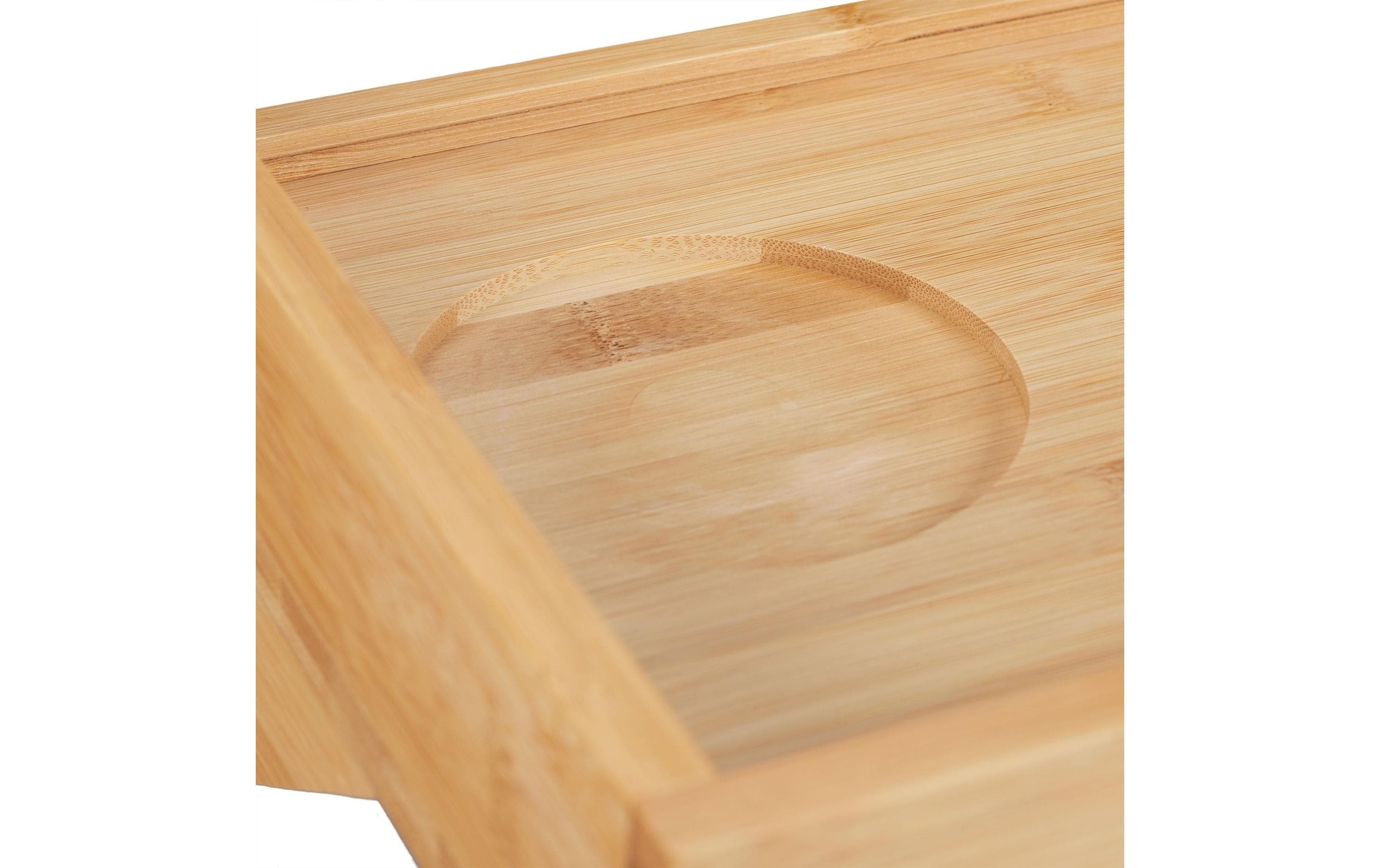 relaxdays Tablett »mit Halterungen Nature«, (1 tlg.), Holzart: Bambus (China)