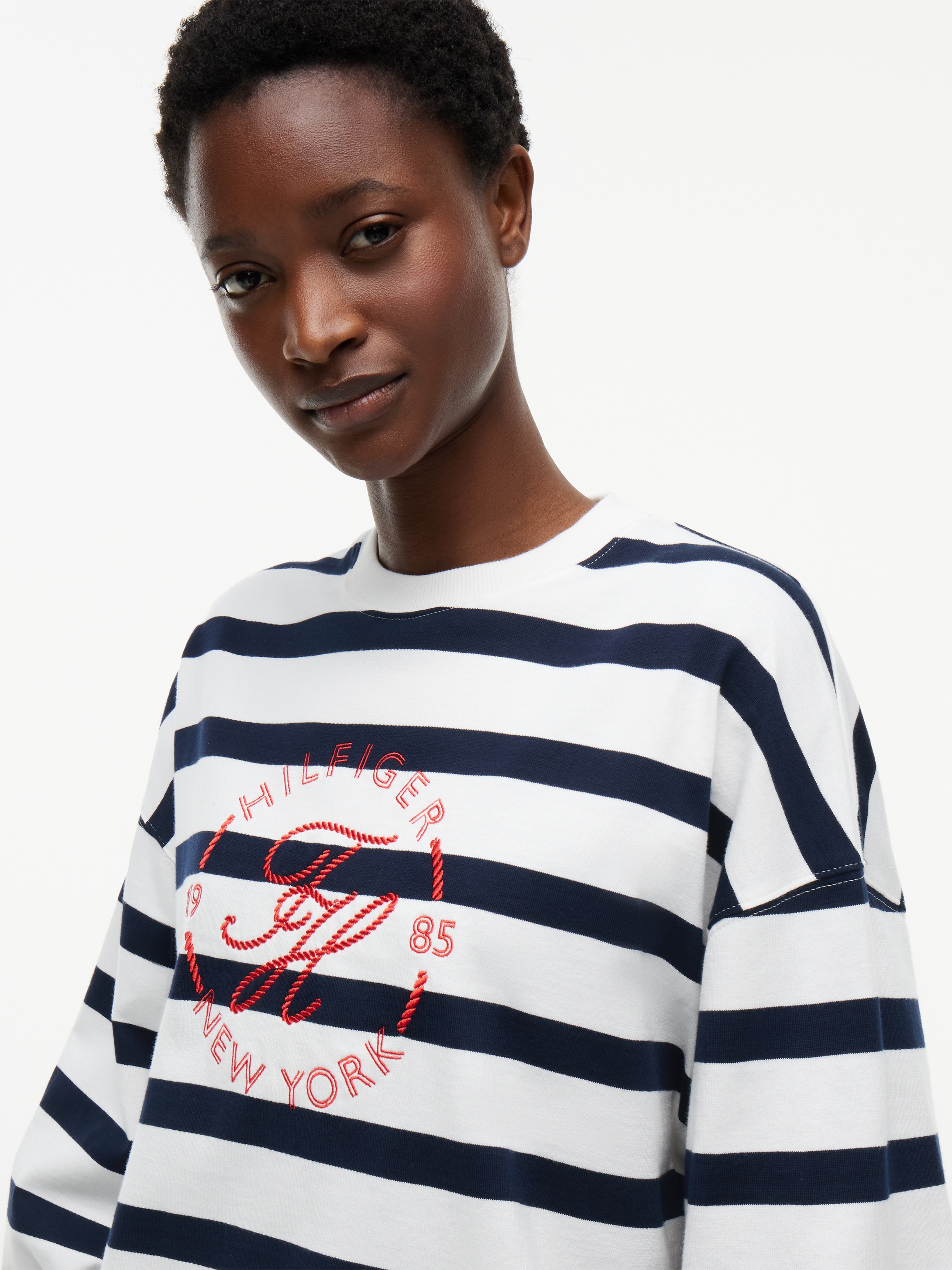 Tommy Hilfiger Sweat-shirt »TH Relaxed Fit Rundhals-Sweatshirt«, coton, coupe décontractée
