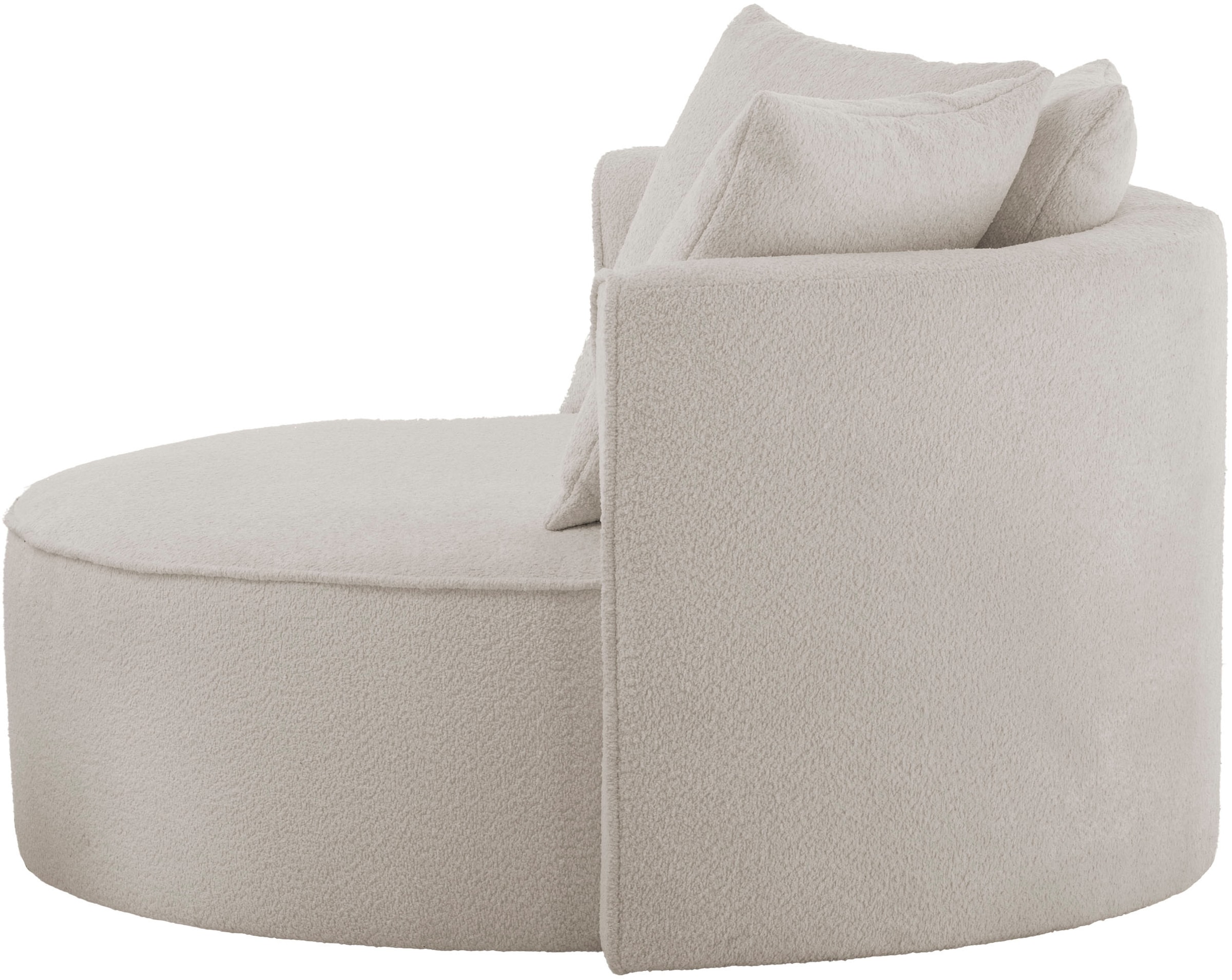 LeGer Home by Lena Gercke Fauteuil XXL »ISALIE Bouclé, Lesesessel, Loveseat, inklusive Zierkissen« surface d'assise extra large, option tabouret, 3 tissus d'ameublement
