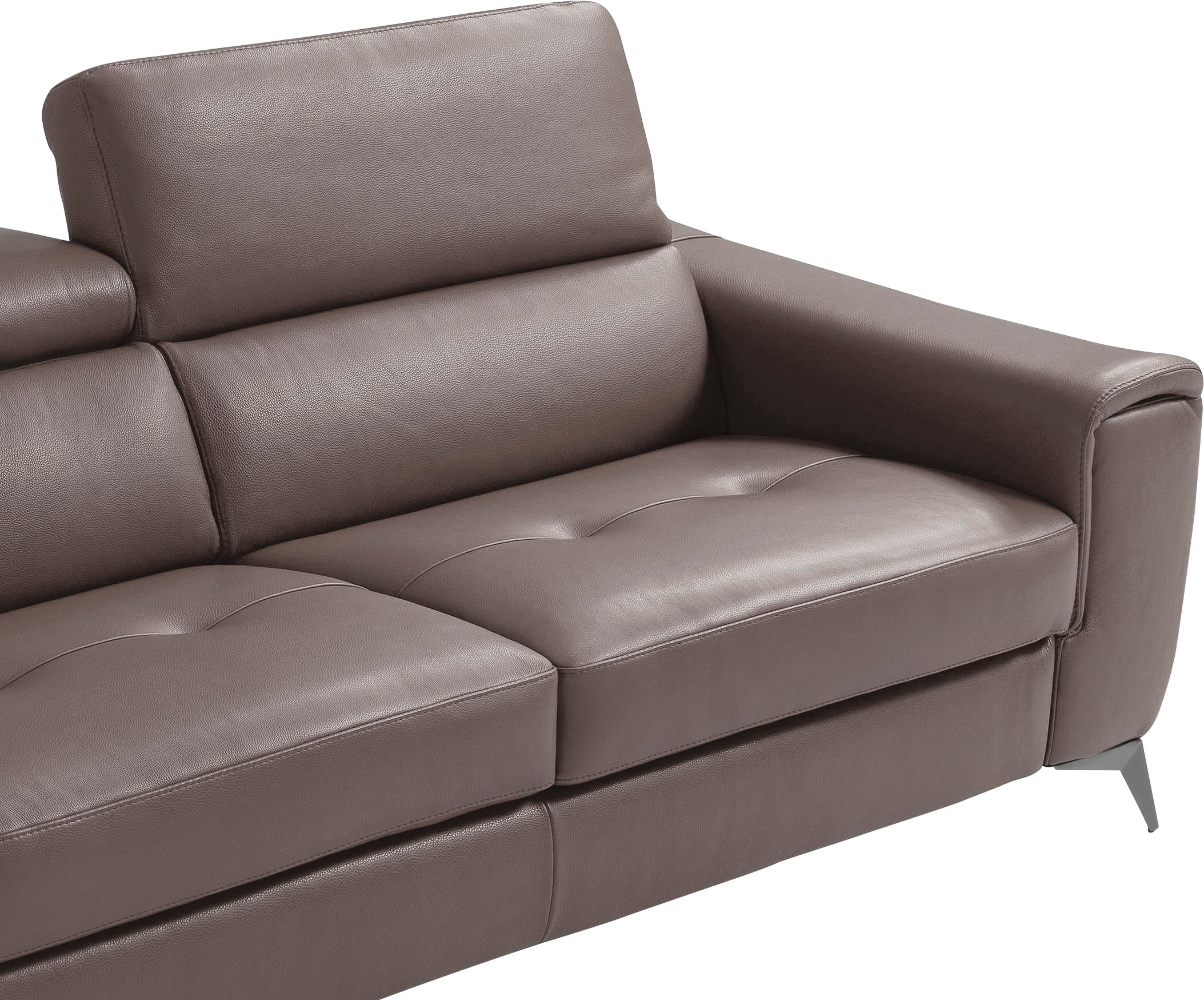 Egoitaliano Schlafsofa »Francine, Designsofa, Loungesofa mit Dauerschlaffunktion, Bettfunktion«, hochwertiger Metallbettrahmen & Matratze, Kopfteil manuell verstellbar