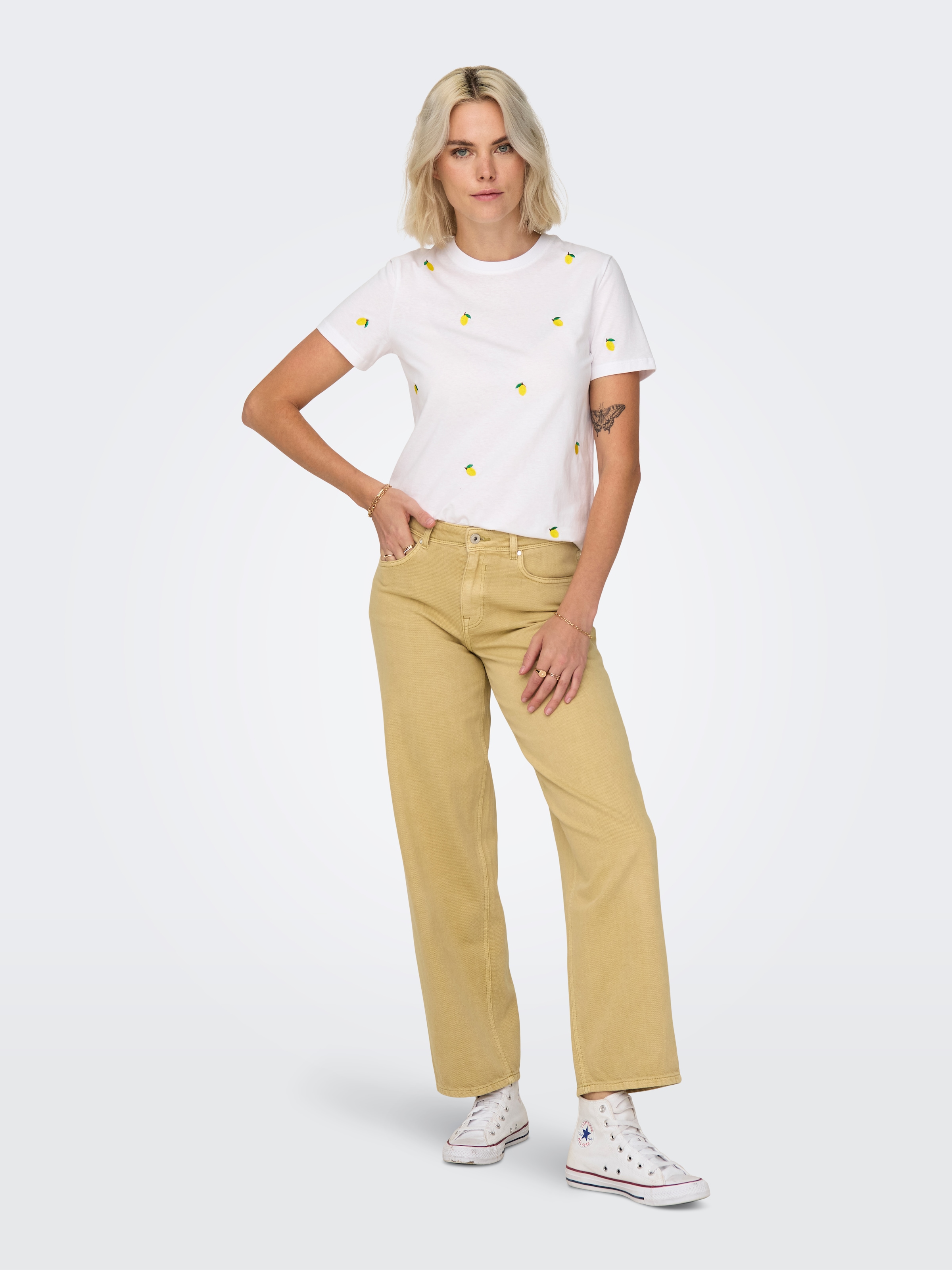 ONLY Kurzarmshirt »ONLKETTY LIFE S/S O-NECK TOP JRS NOOS«