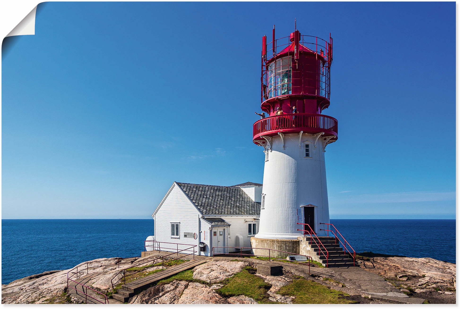 Image of Artland Wandbild »Der Leuchtturm Lindesnes Fyr in Norwegen«, Gebäude, (1 St.), in vielen Grössen & Produktarten - Alubild / Outdoorbild für den Aussenbereich, Leinwandbild, Poster, Wandaufkleber / Wandtattoo auch für Badezimmer geeignet bei Ackermann Vers